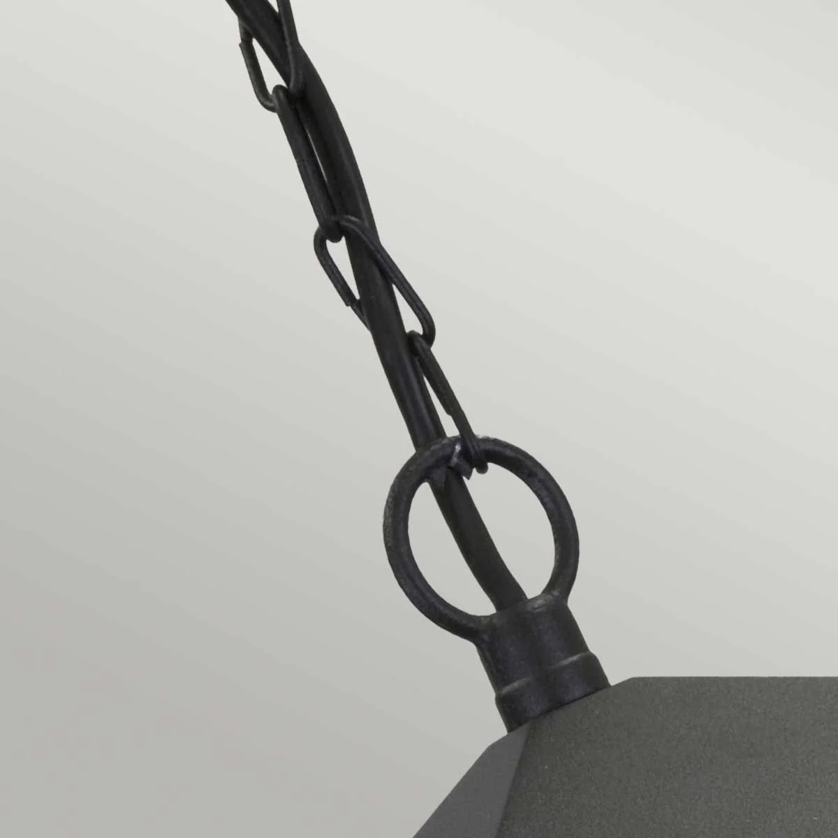 York 1 Light Porch Chain Lantern - Black IP23 E27 - Image 2