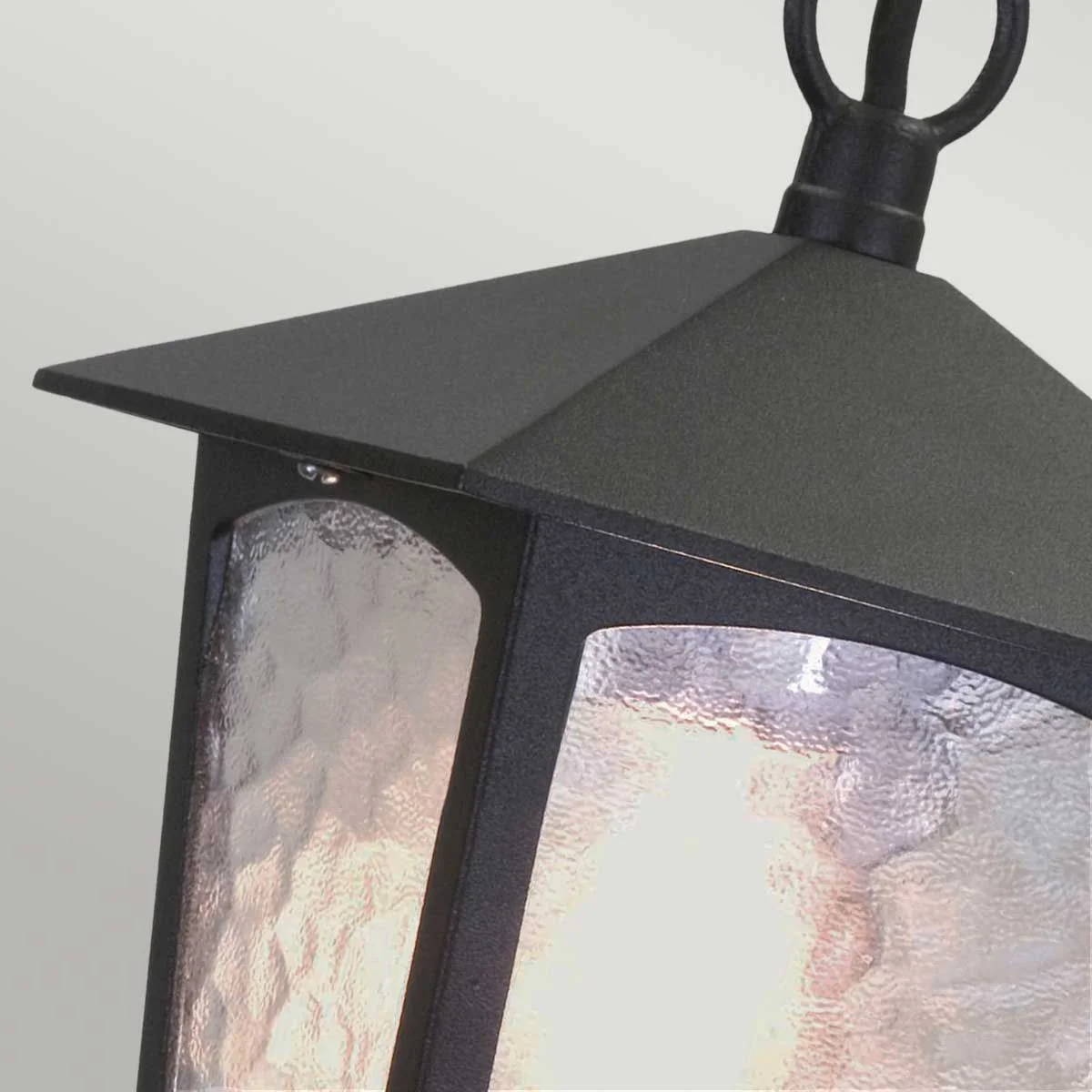 York 1 Light Porch Chain Lantern - Black IP23 E27 - Image 3
