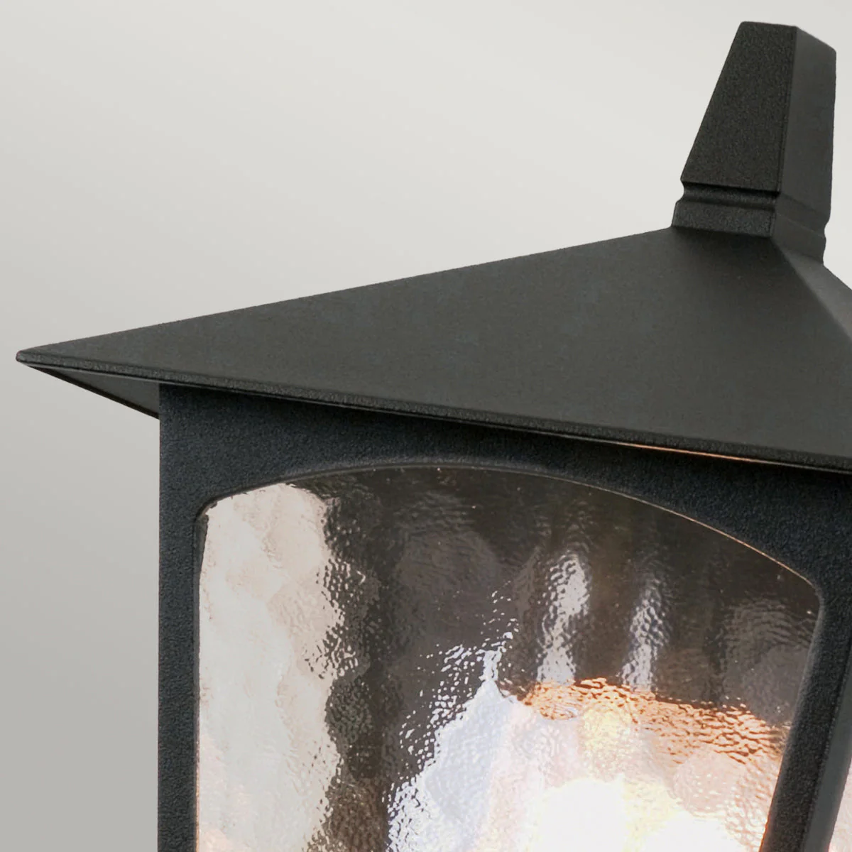 York Flush Wall Lantern – Black Finish - Image 2