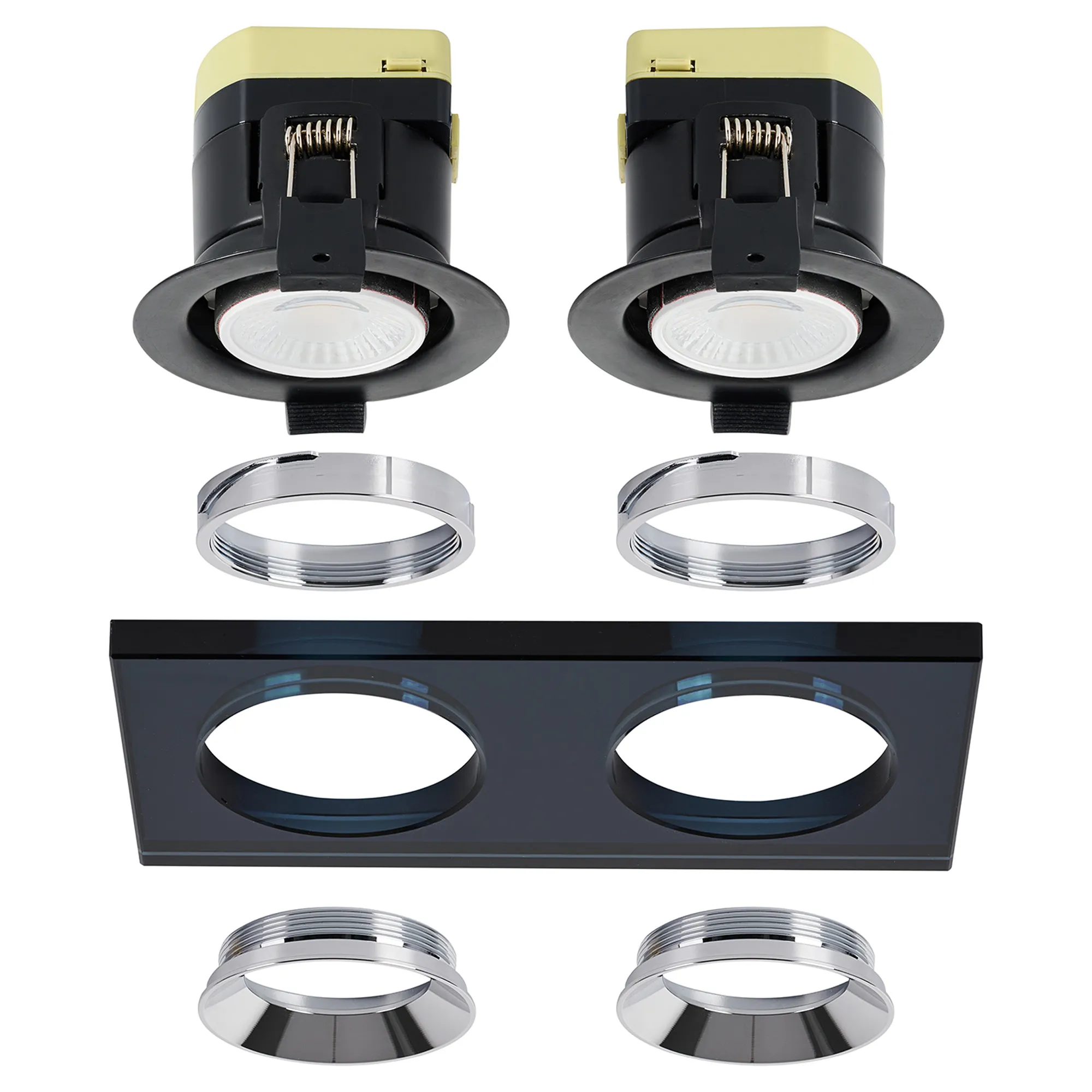 Zarya 8W Dual IP65 Crystal Fire-Rated Downlight - Rectangular - Image 8
