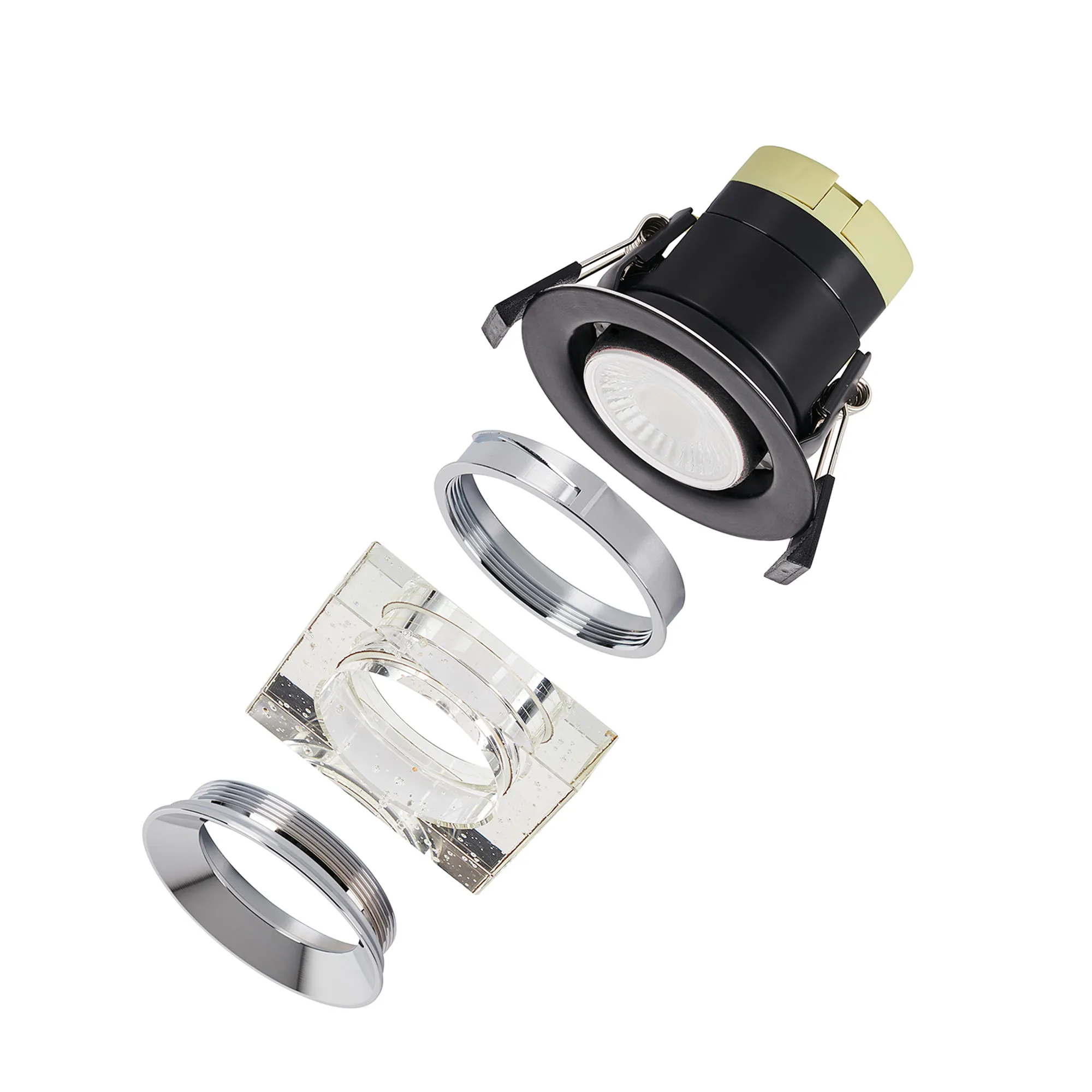 Zarya 8W IP65 Crystal Bubble Fire-Rated Downlight - Square - Image 14