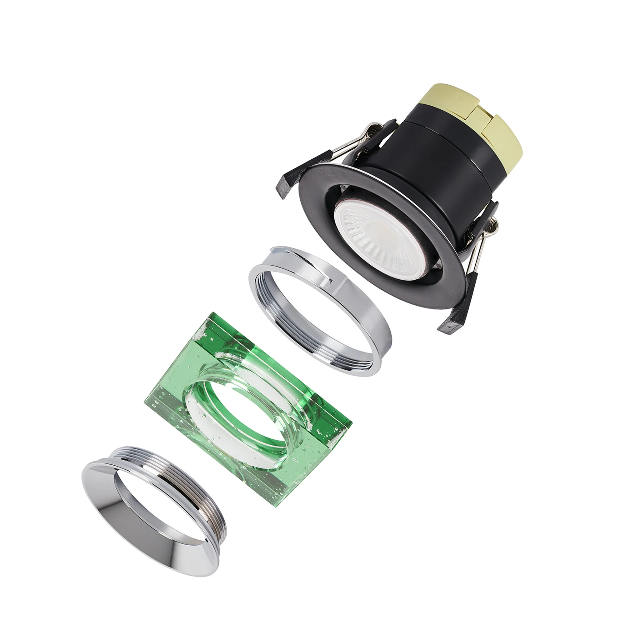Zarya 8W IP65 Crystal Bubble Fire-Rated Downlight - Square - Image 18