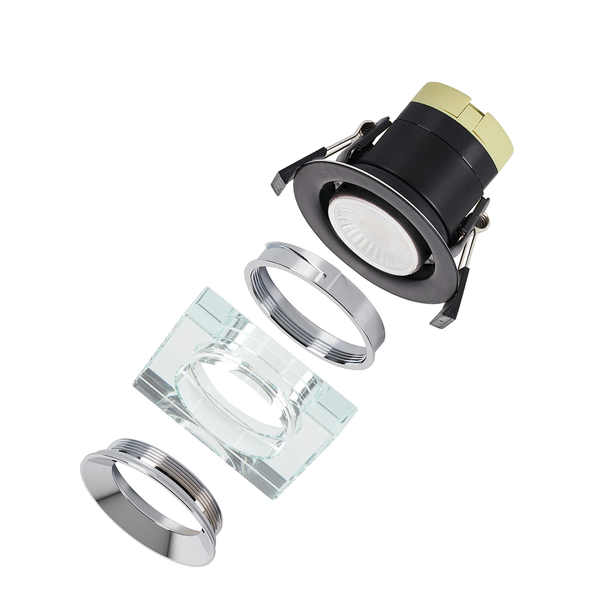 Zarya 8W IP65 Crystal Fire-Rated Downlight - Square - Image 11