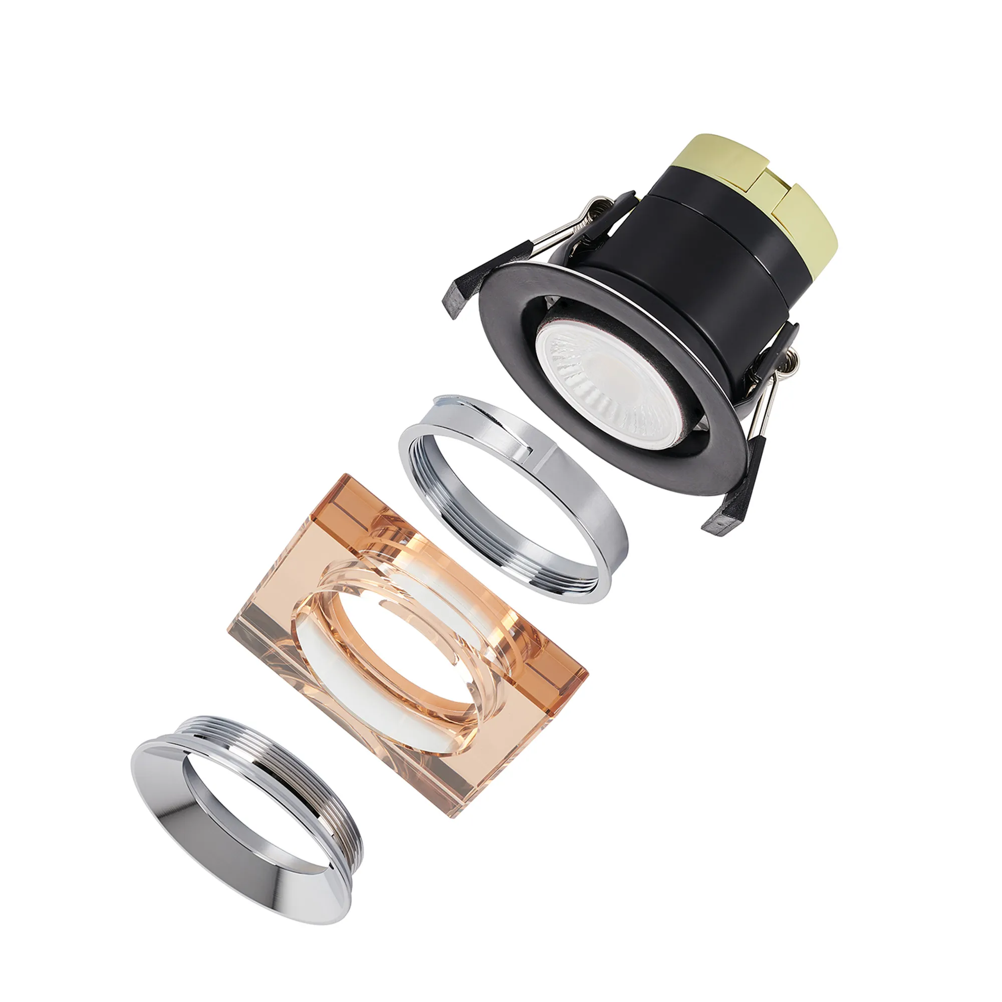 Zarya 8W IP65 Crystal Fire-Rated Downlight - Square - Image 13