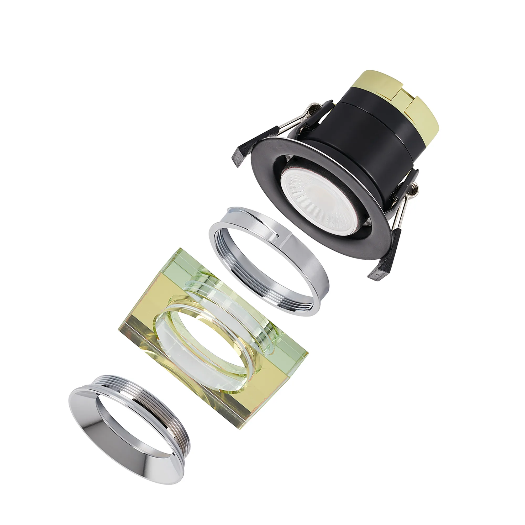 Zarya 8W IP65 Crystal Fire-Rated Downlight - Square - Image 15