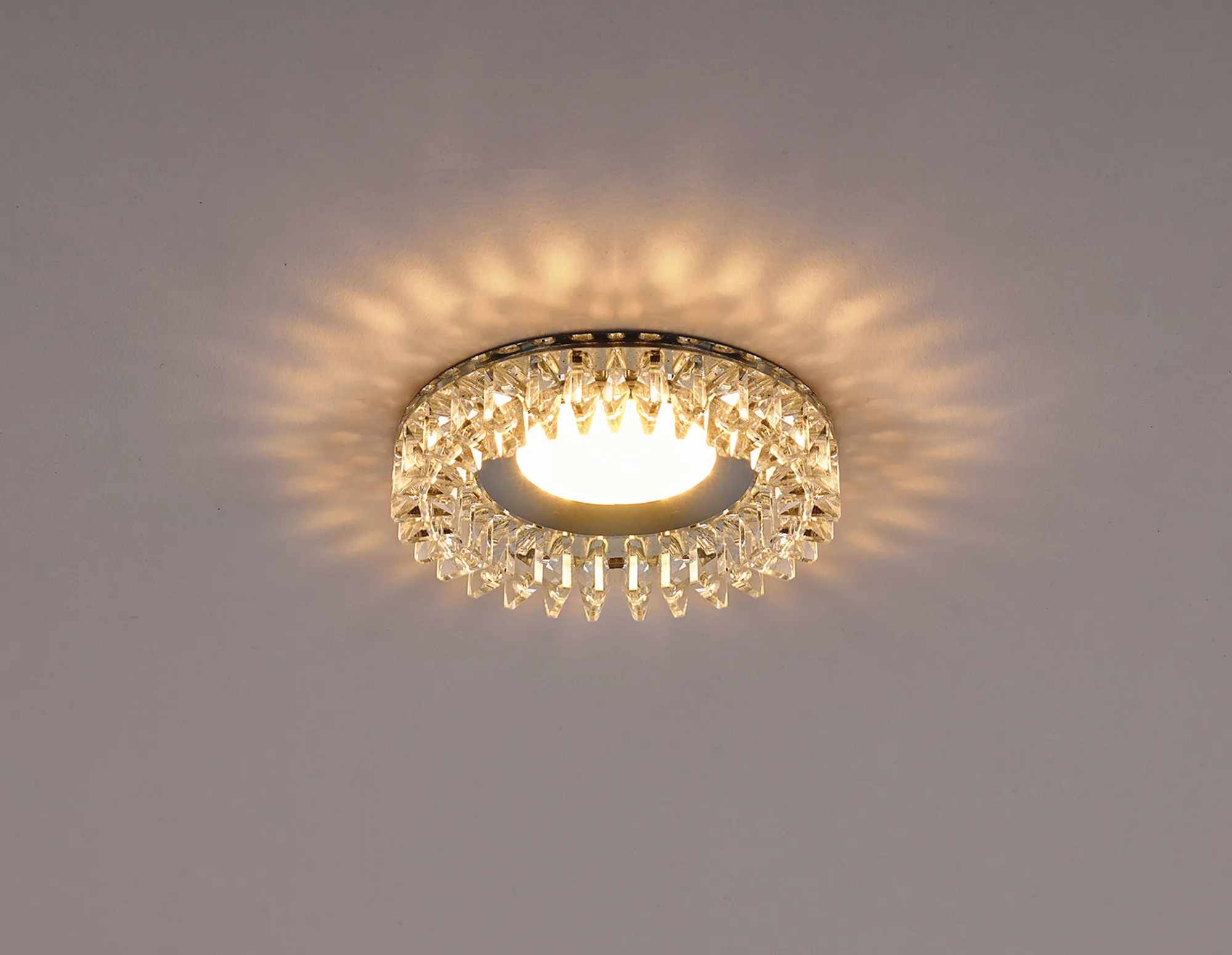 Zarya 8W IP65 Crystal Fire-Rated Downlight - Square Crystals - Image 4