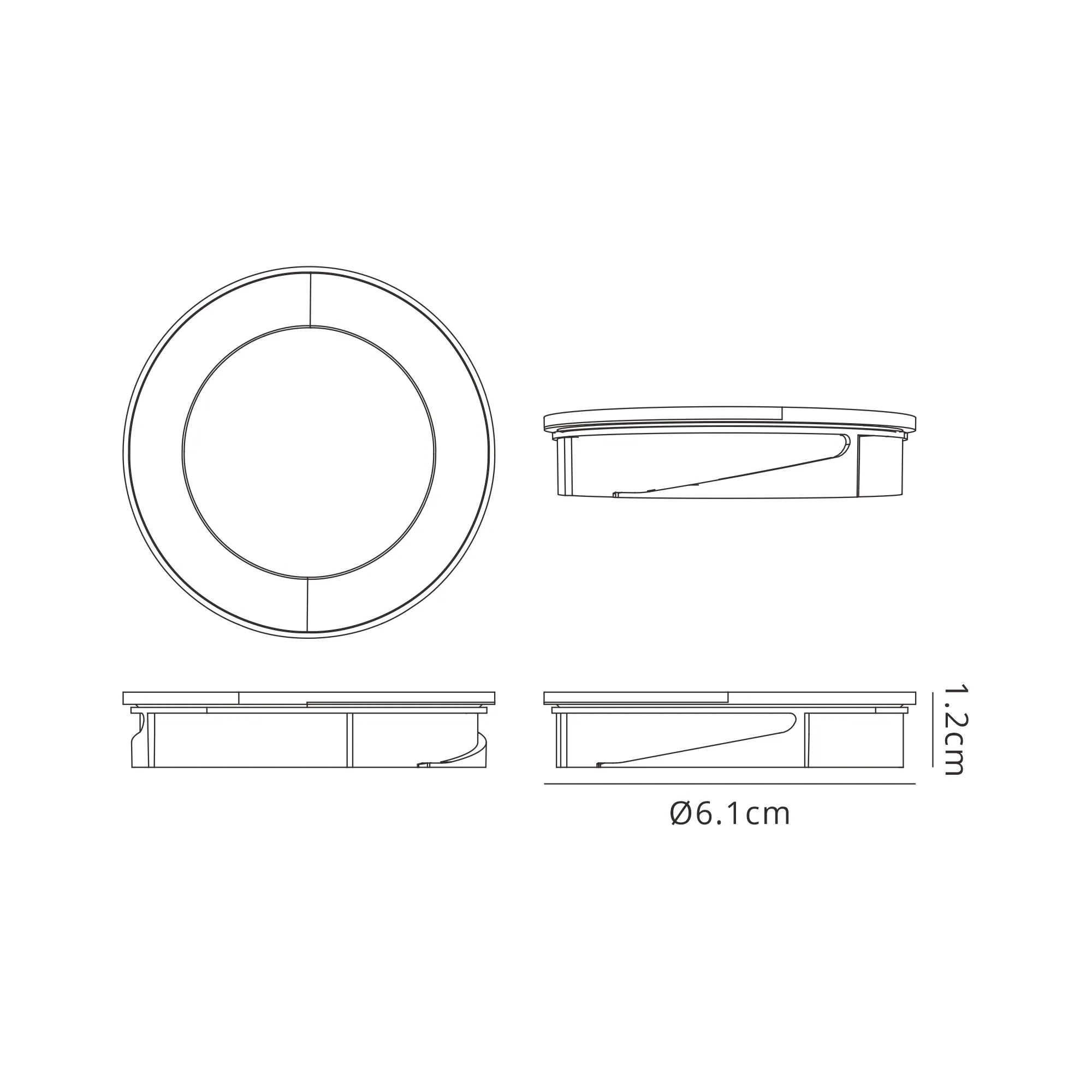 Zarya 8W IP65 Crystal Fire-Rated Downlight - Square Crystals - Image 6