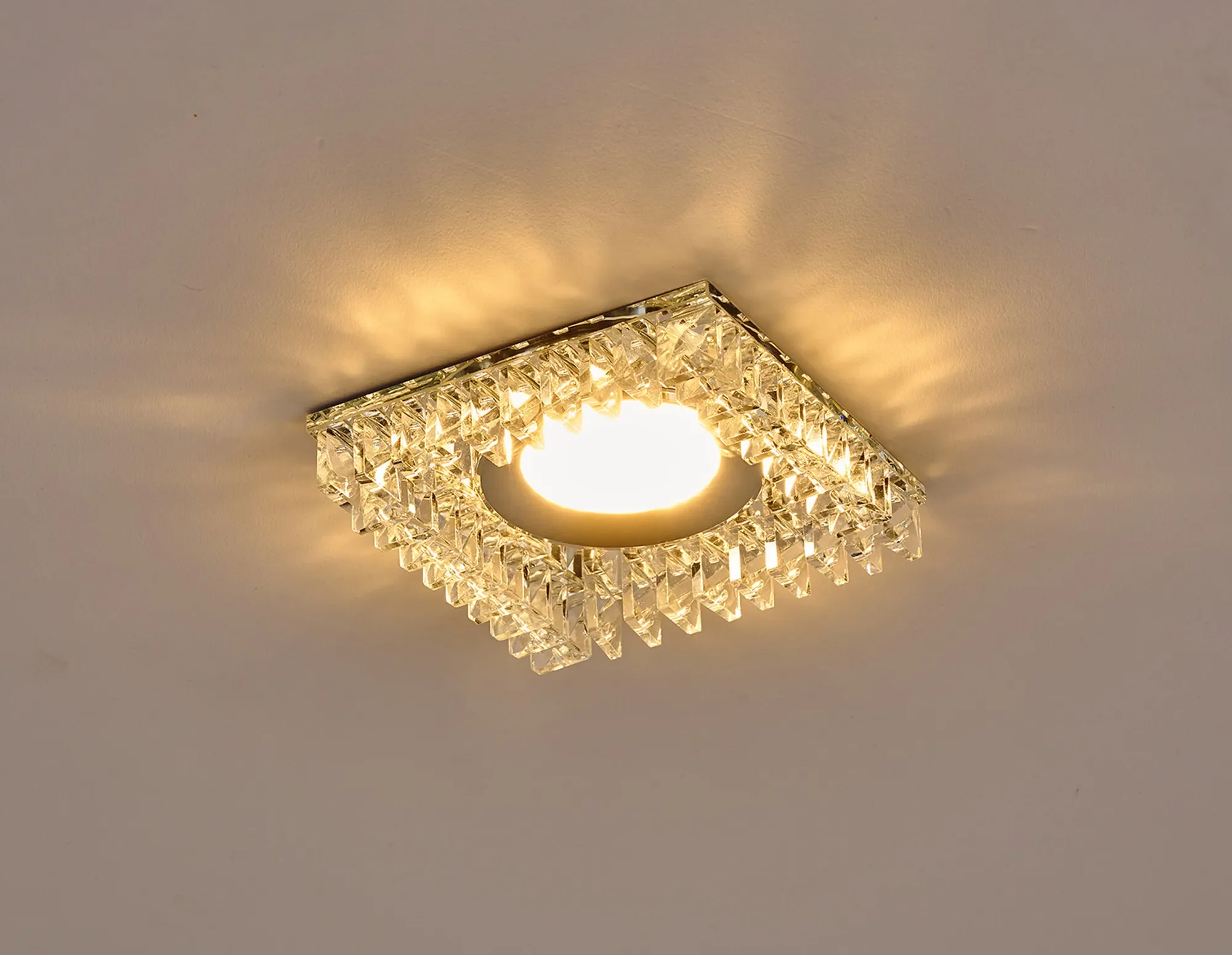 Zarya 8W IP65 Crystal Fire-Rated Downlight - Square Crystals - Image 9