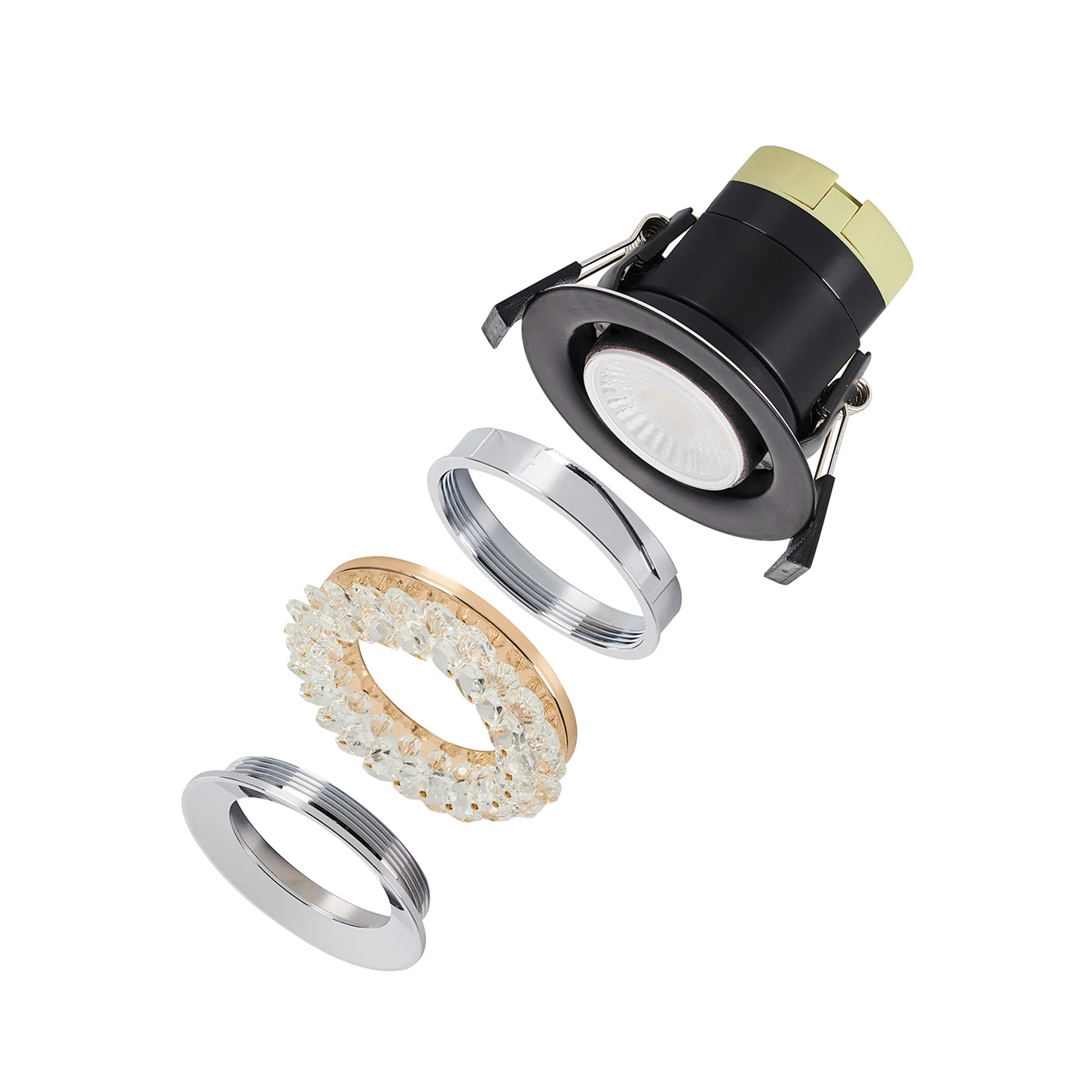 Zarya 8W IP65 Crystal Fire-Rated Downlight - Various Finishes - Image 10