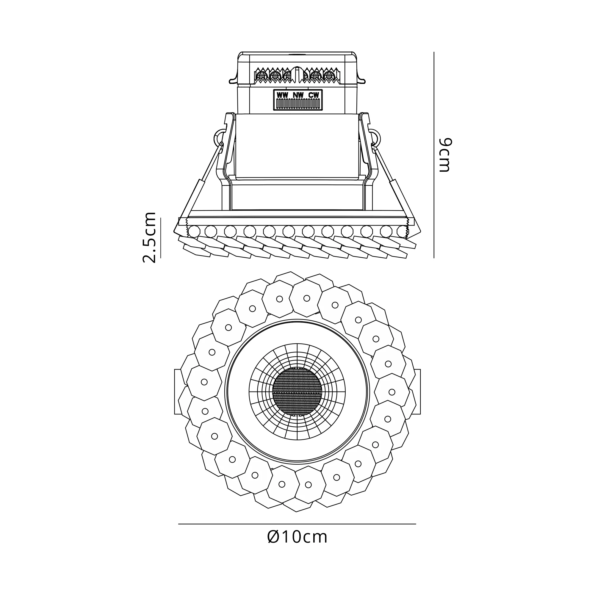 Zarya 8W IP65 Crystal Fire-Rated Downlight - Various Finishes - Image 17