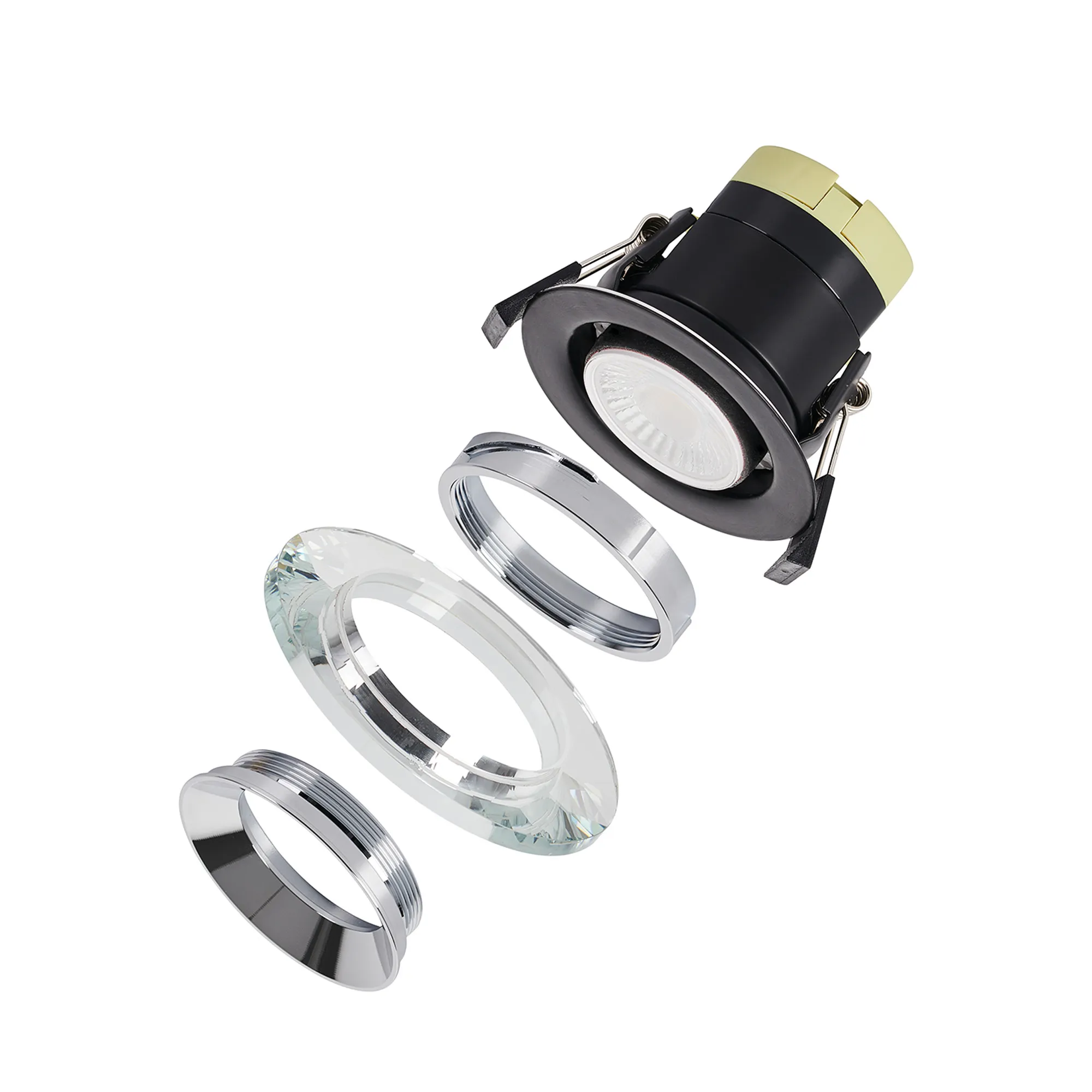 Zarya 8W IP65 Fire-Rated Downlight - Chamfered Crystal - Image 15