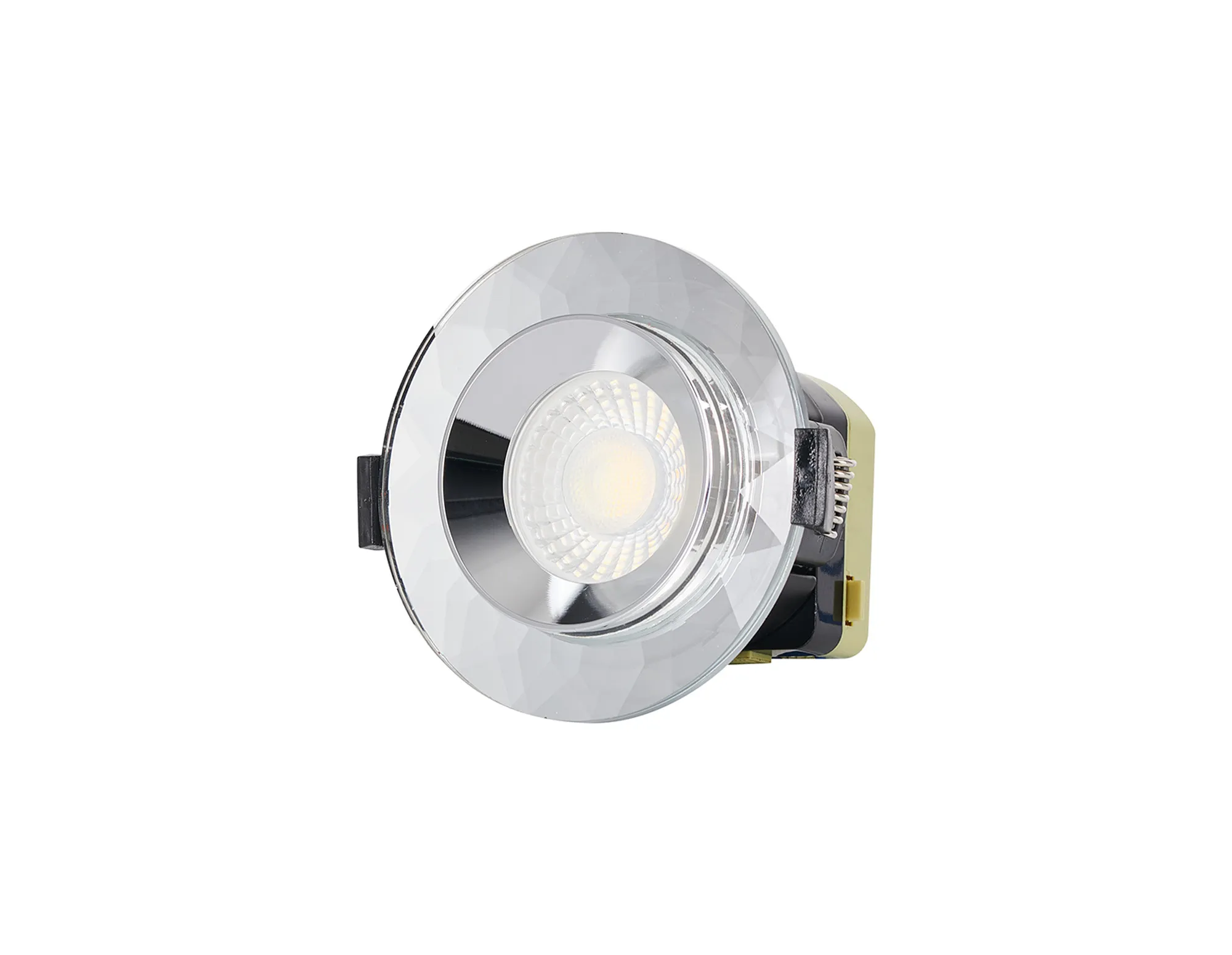 Zarya 8W IP65 Fire-Rated Downlight - Chamfered Crystal - Image 2