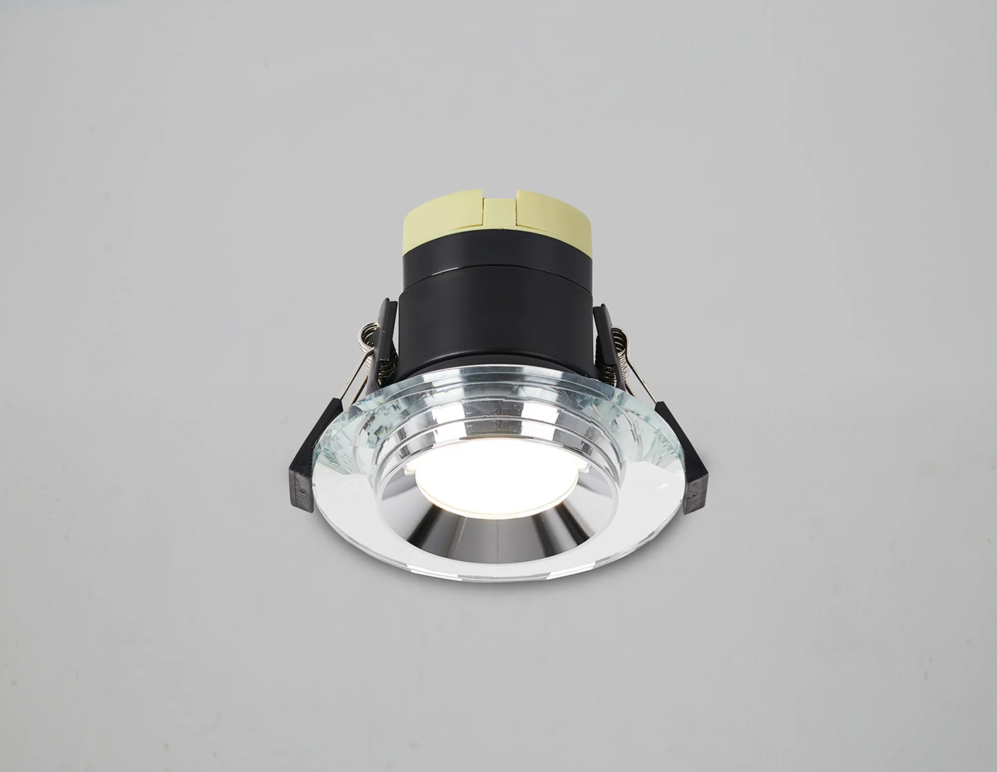 Zarya 8W IP65 Fire-Rated Downlight - Chamfered Crystal - Image 4