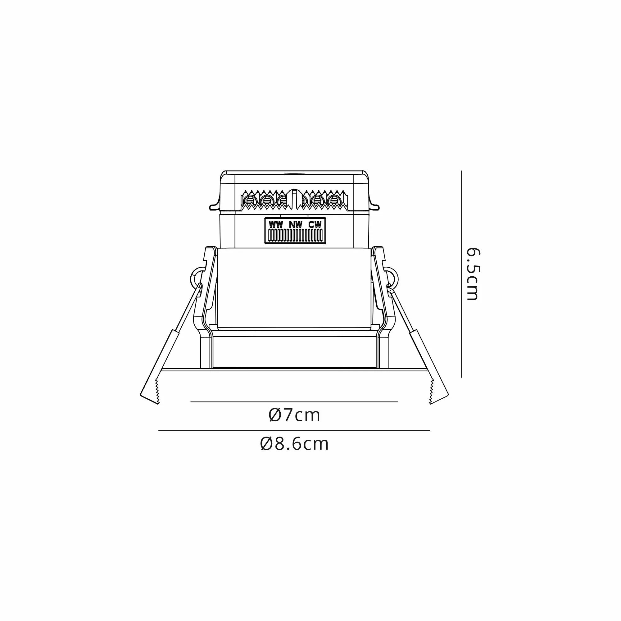 Zarya 8W IP65 Fire-Rated Downlight - Concave - Image 5