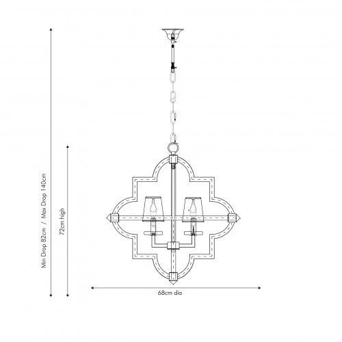 Zanetta Metal Four Shade Pendant- Nickel - Image 2