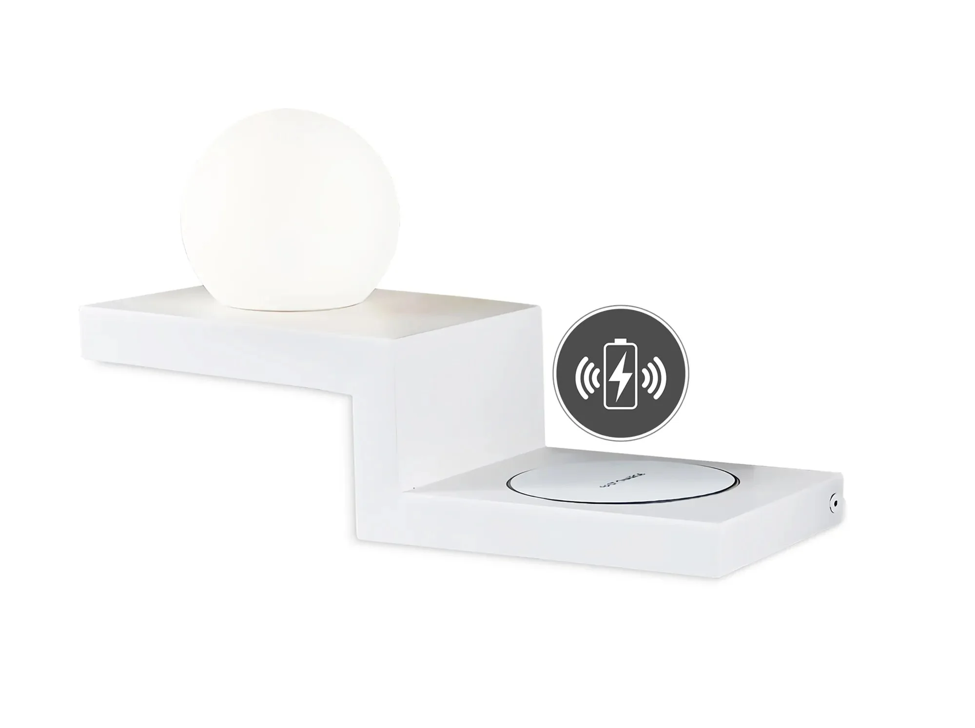 Zanzibar Wireless Charger Wall Light - Black/White - Image 4