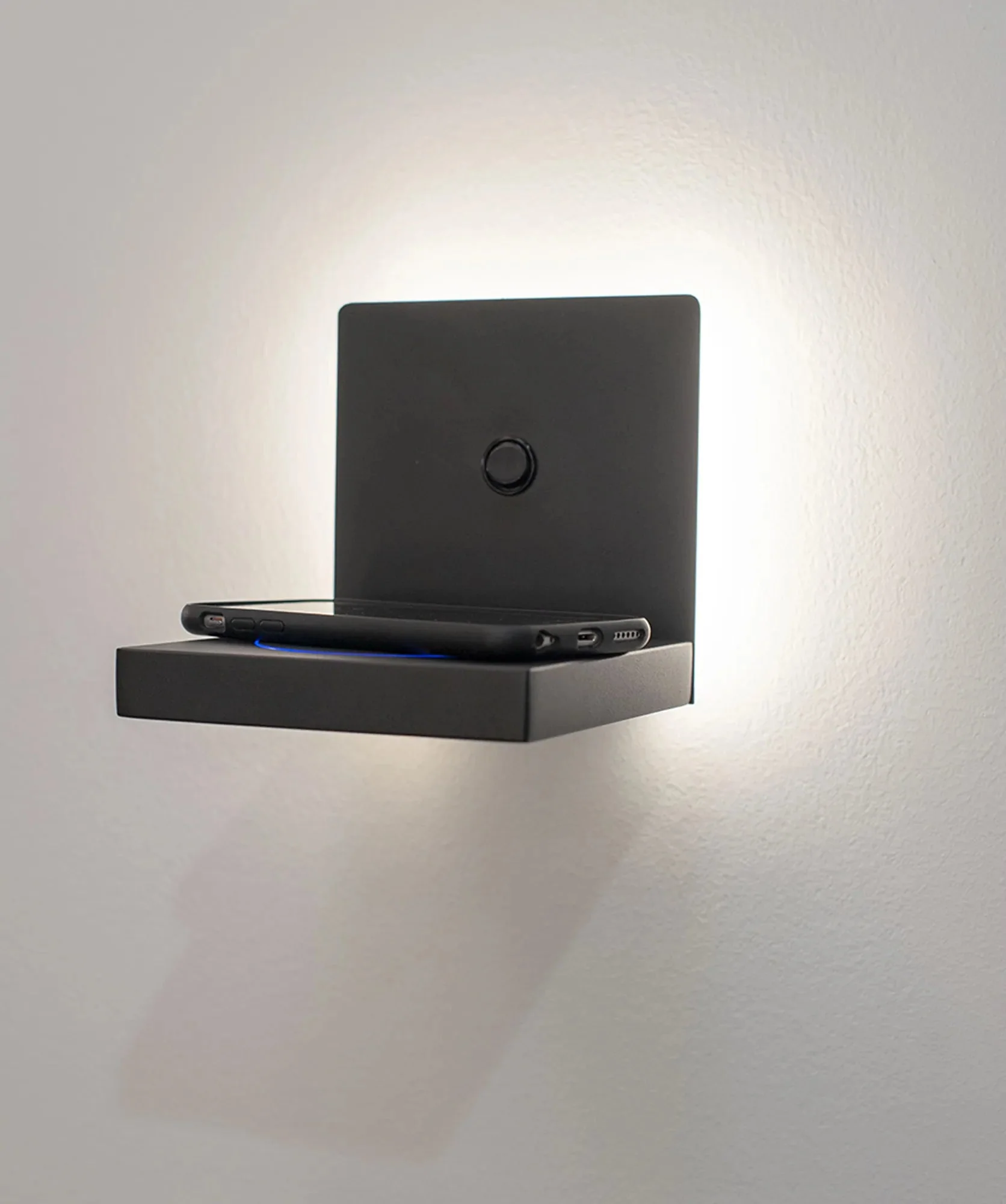 Zanzibar Wireless Charger Wall Light - Black/White - Image 5