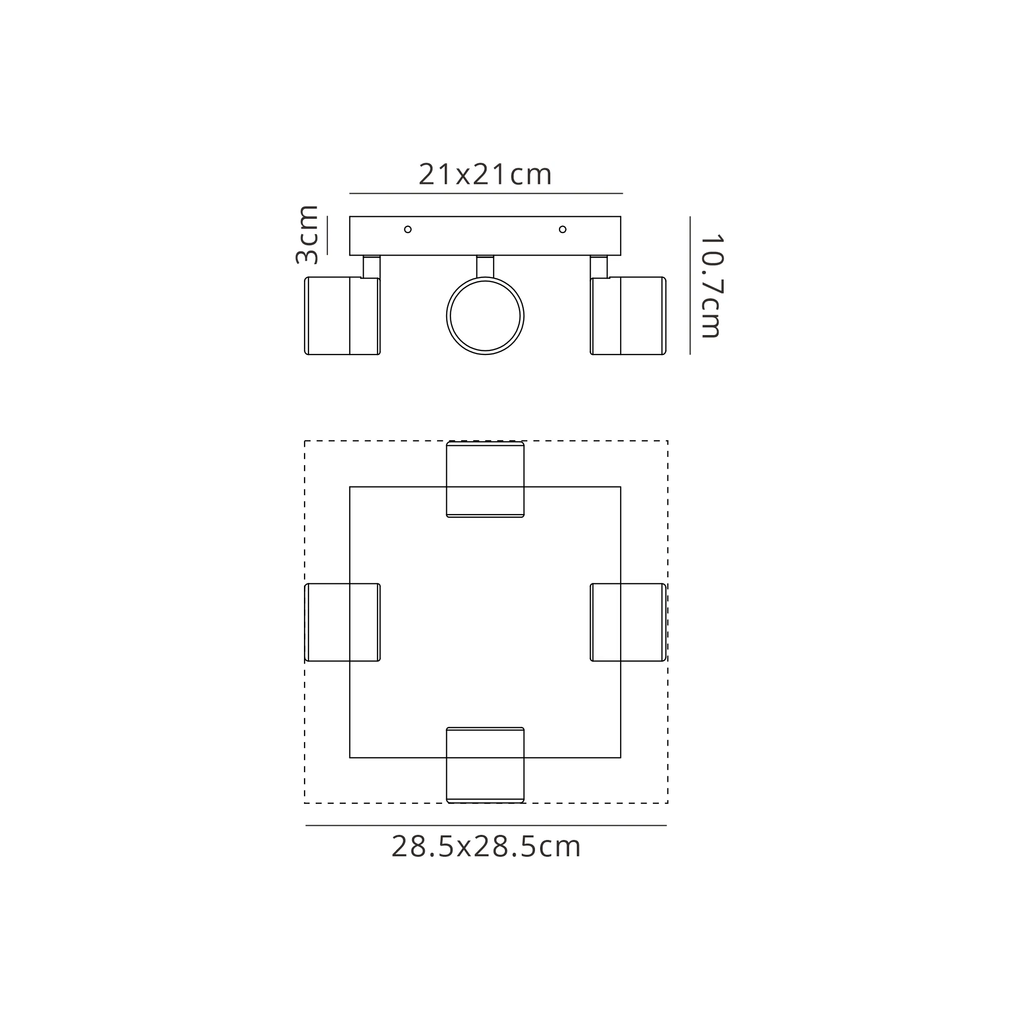 Zap 4 Light Ceiling, 4 x 5W LED, 4000K, 1700lm, IP44 - Image 10