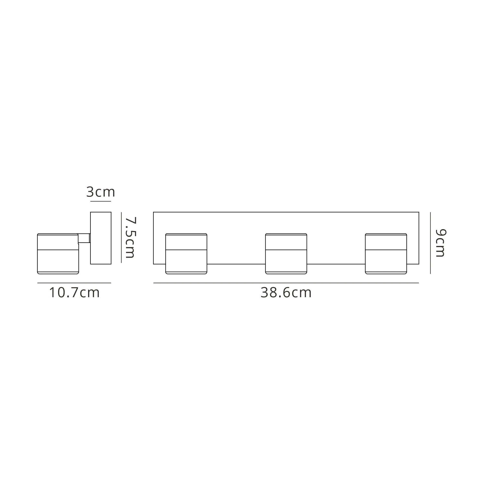 Zap Wall Lamp Triple Adjustable, 3 x 5W LED, 4000K, 1275lm, IP44, 3yrs Warranty - Image 10