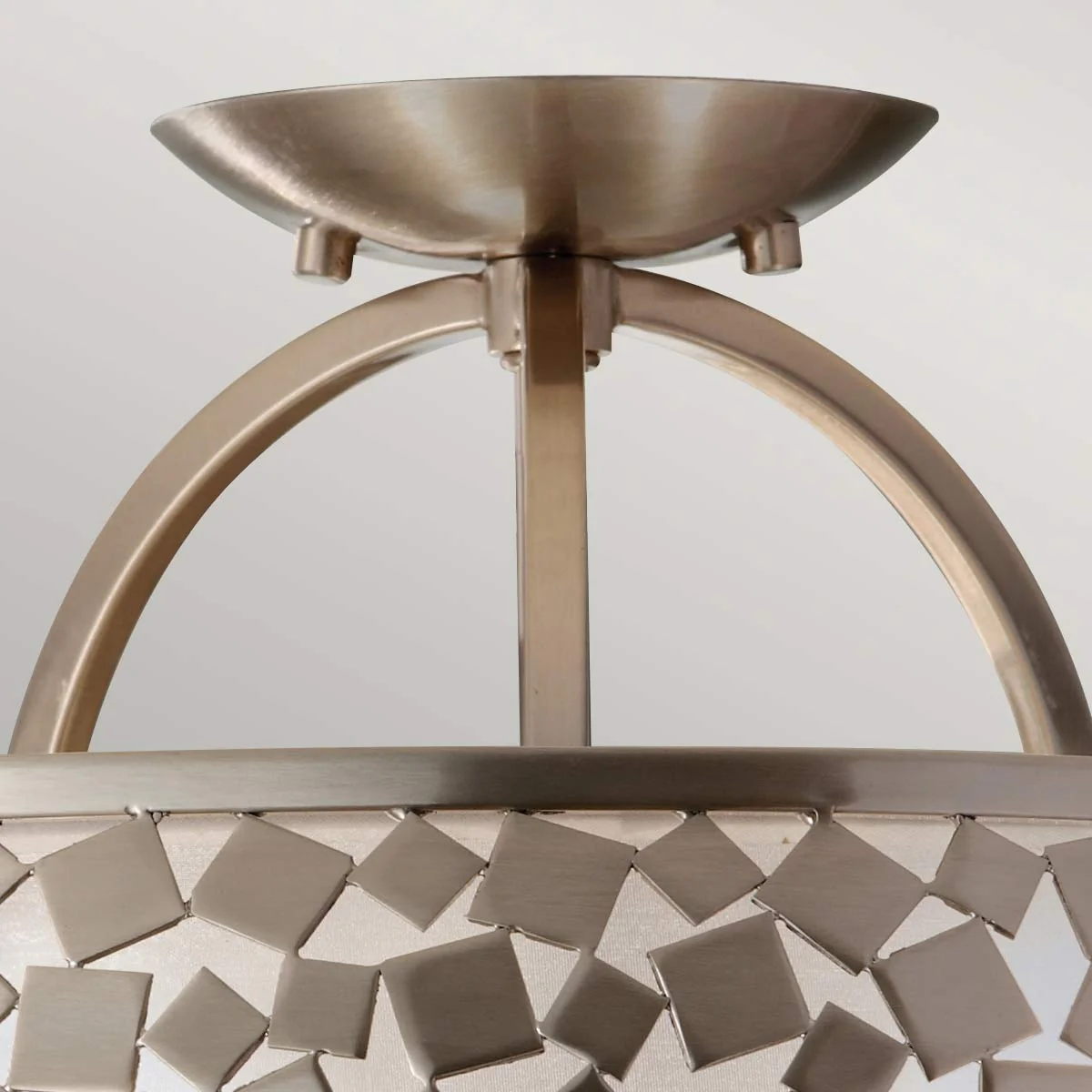 Zara 3 Light Semi-Flush - Brushed Steel - Image 2