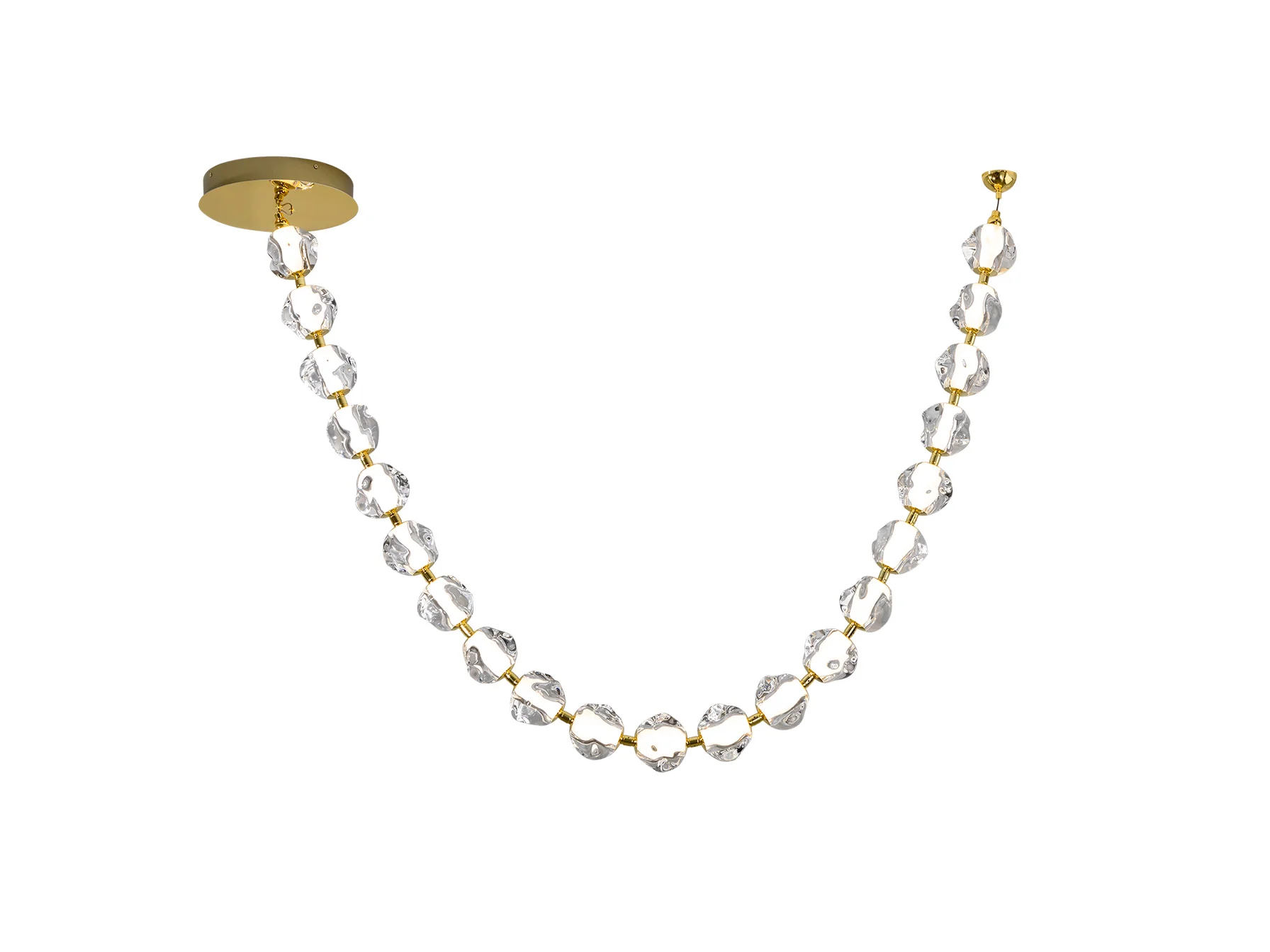 ZARIA II 21/29 Light Ceiling Light- Gold/ Clear, Bronze/Amber Finishes - Image 3