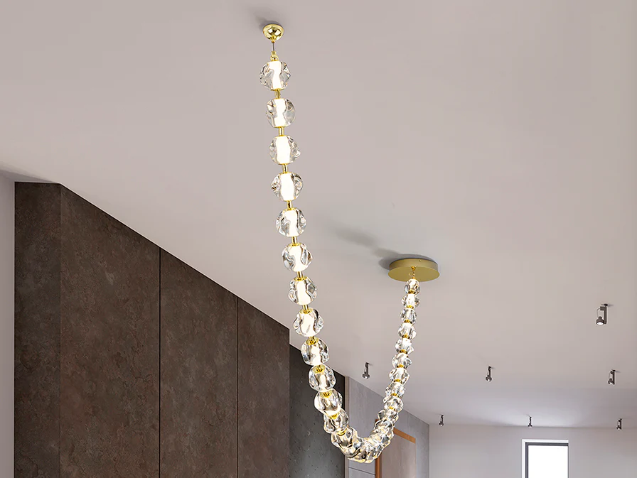 ZARIA II 21/29 Light Ceiling Light- Gold/ Clear, Bronze/Amber Finishes - Image 5