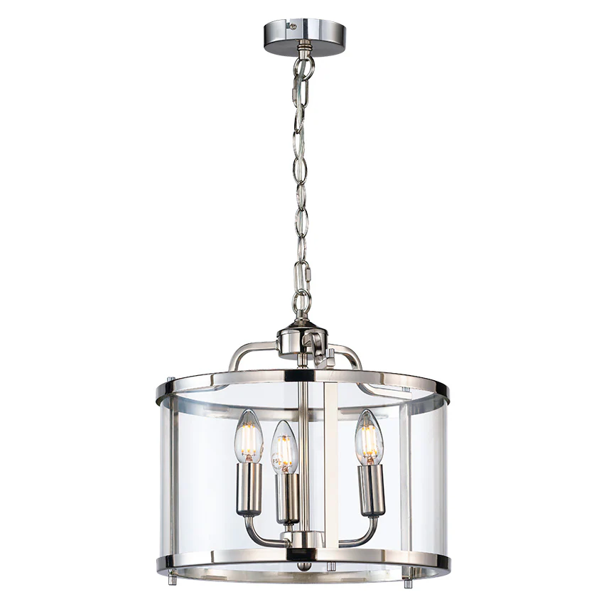 Zaros 3/5Lt Lantern - Antique Brass/ Polished Nickel Finish - Image 3