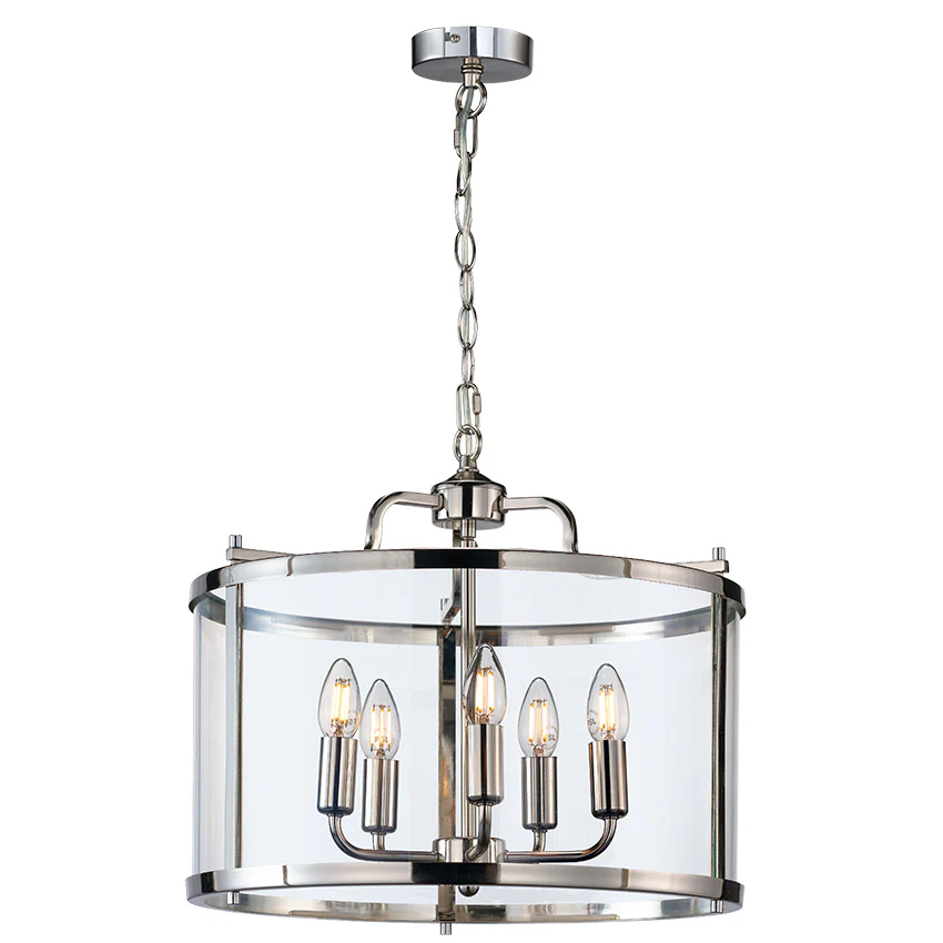 Zaros 3/5Lt Lantern - Antique Brass/ Polished Nickel Finish - Image 4