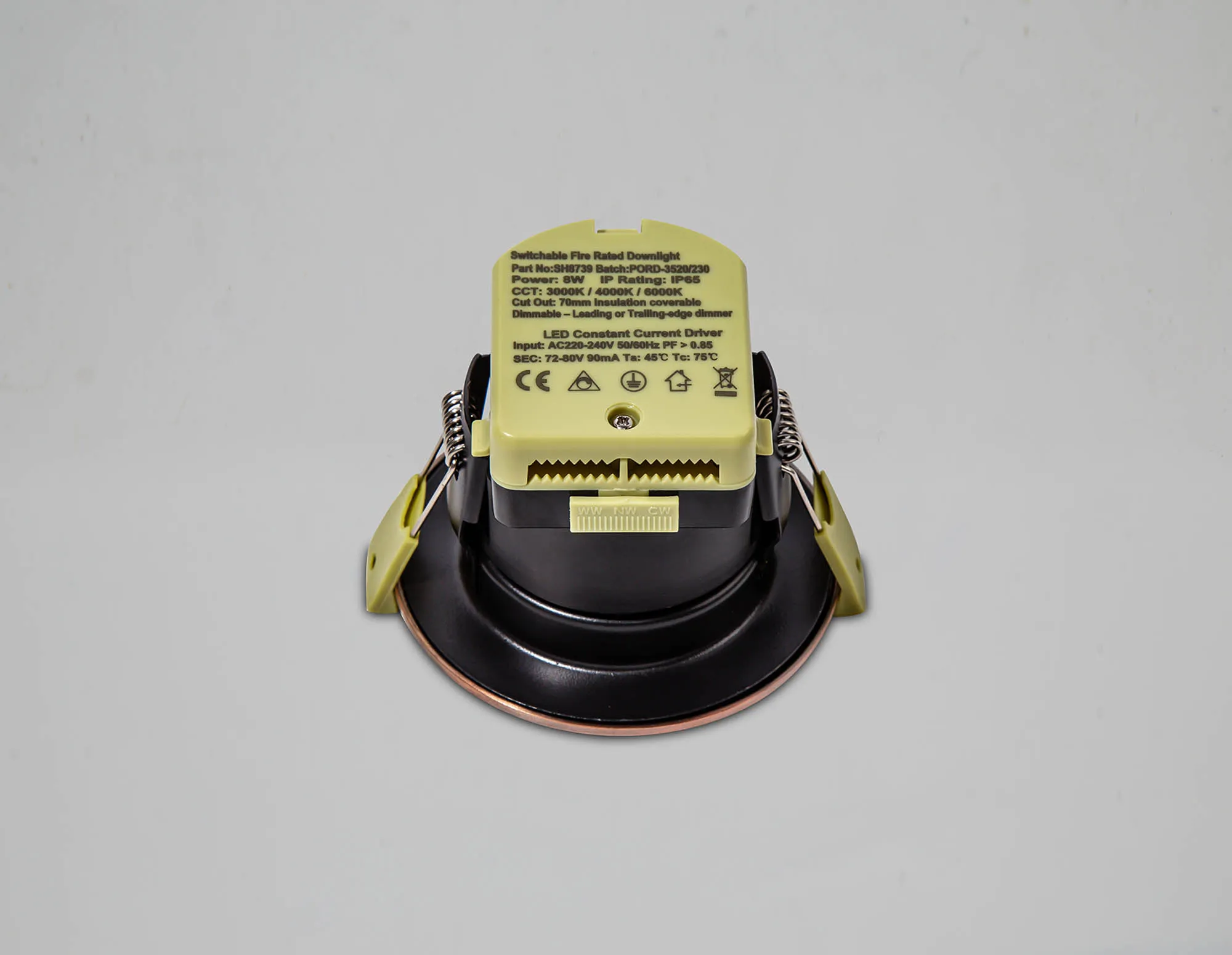Zarya 8W CCT IP65  LED Fire Rated Downlight 5yr Warranty - Various Kelvin & Finishes - Image 33