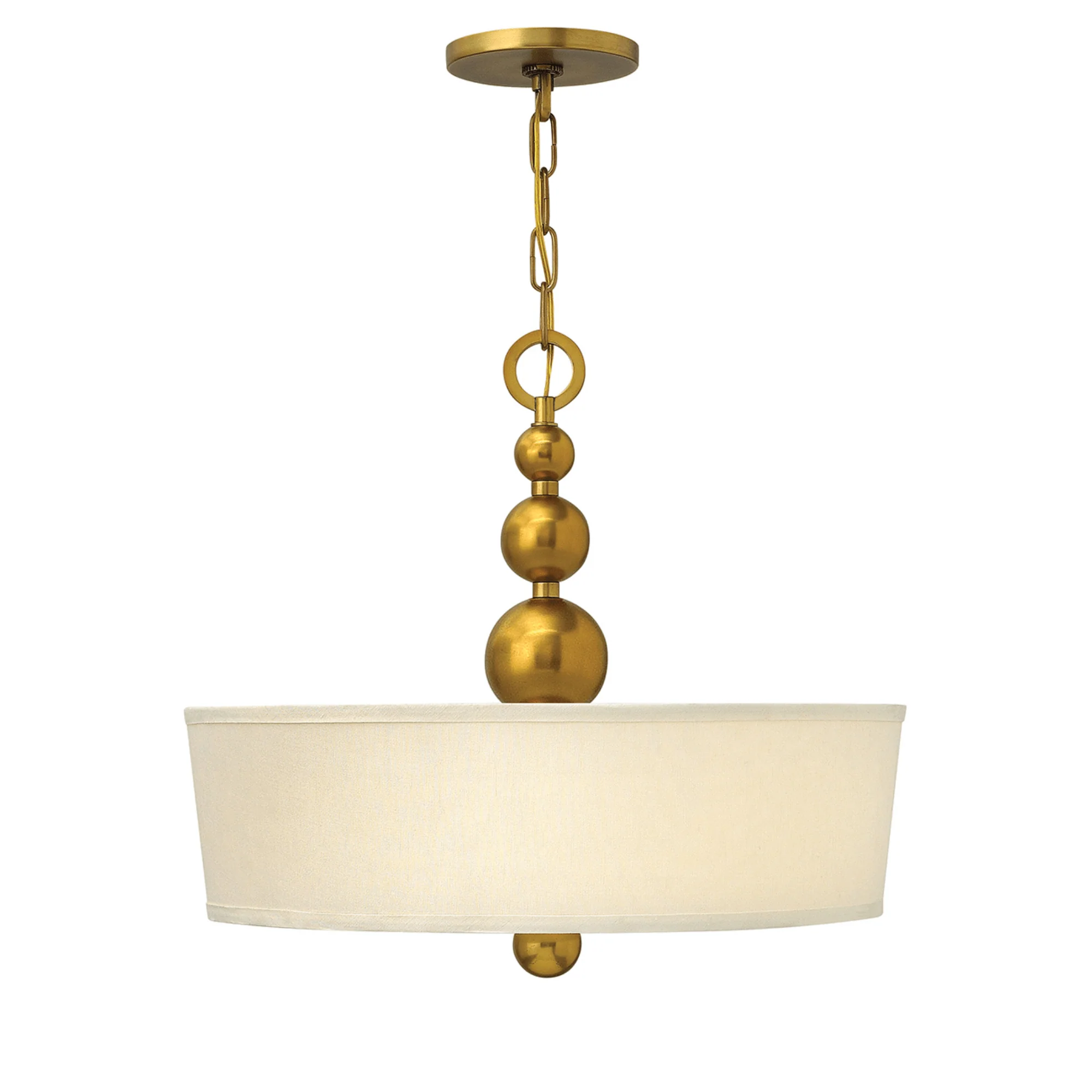 Zelda 3 Light Pendant – Polished Nickel/Vintage Brass - Image 2