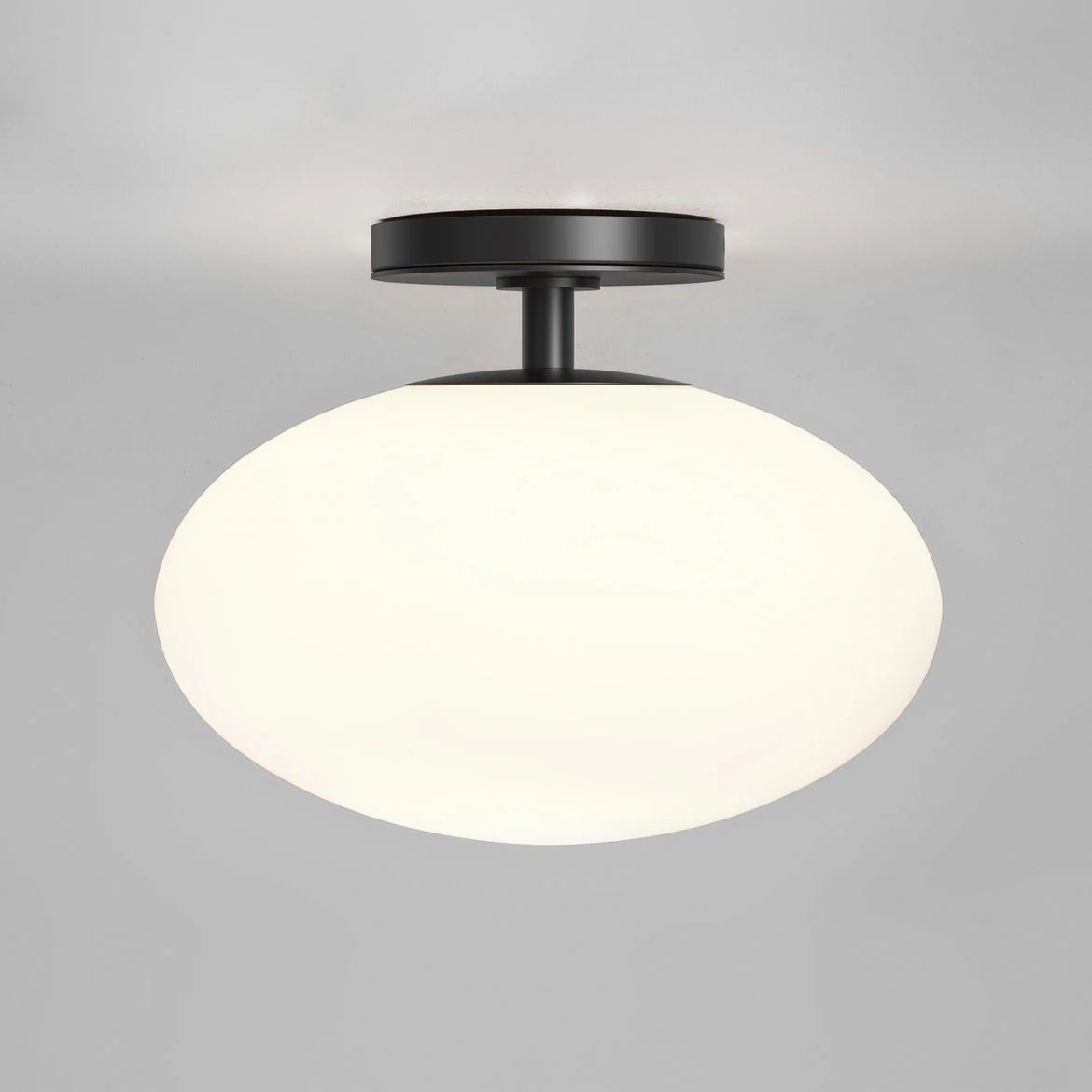 Zeppo Ceiling Light IP44 - Matt Black/Polished Chrome - Image 2