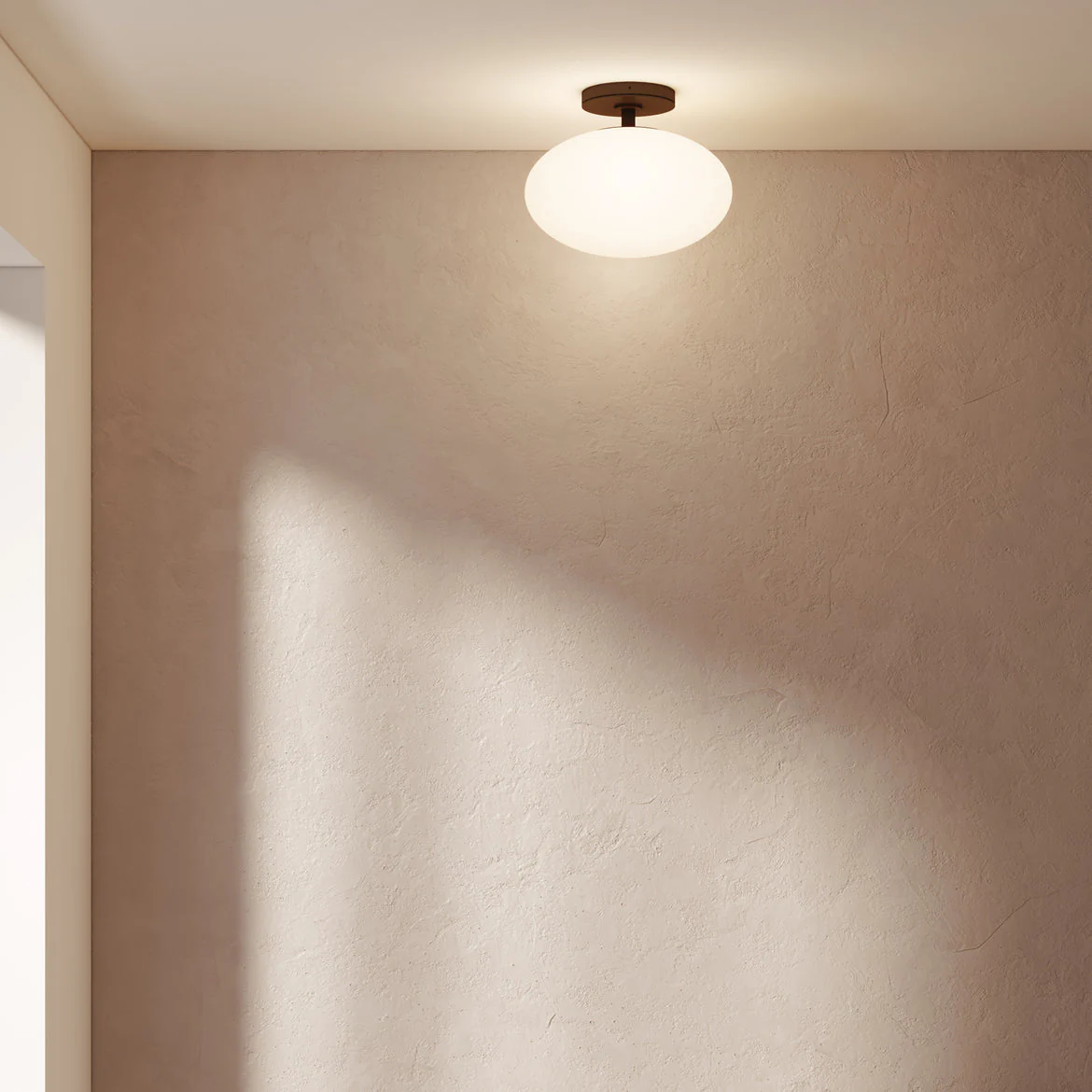 Zeppo Ceiling Light IP44 - Matt Black/Polished Chrome - Image 3
