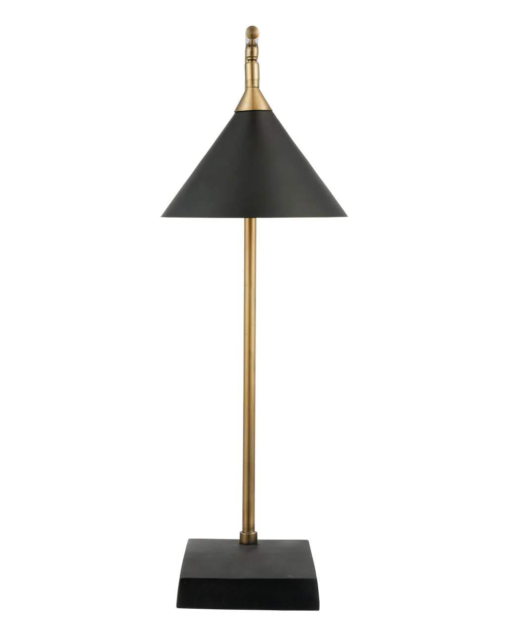 Zeta Matt Black and Antique Brass Table Lamp - Image 2