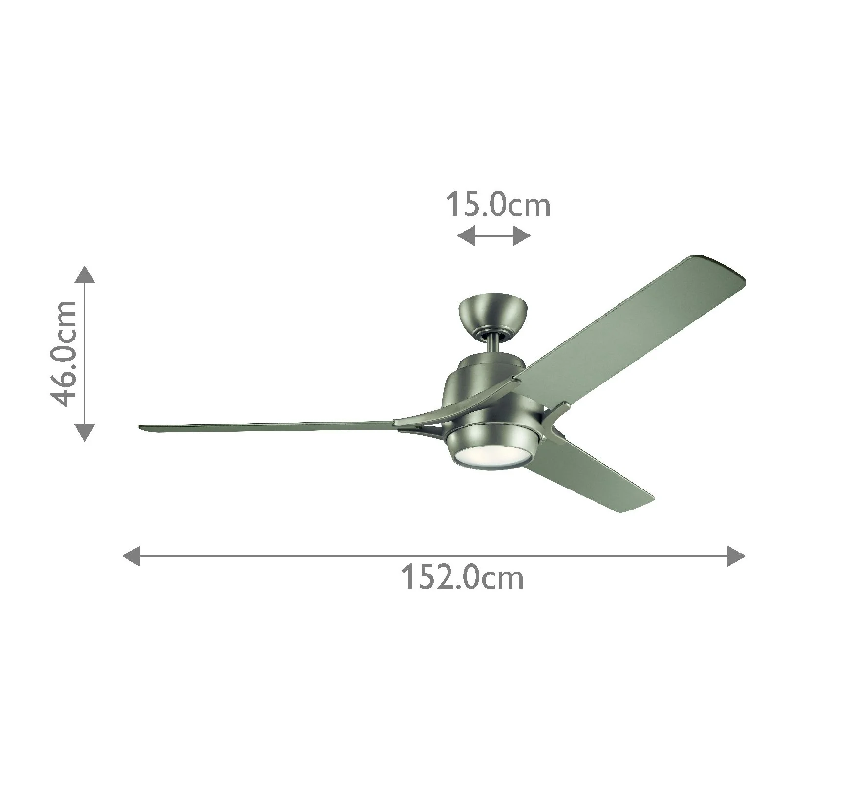 Zeus - 60in / 152cm Fan - Brushed Nickel and White - Image 10