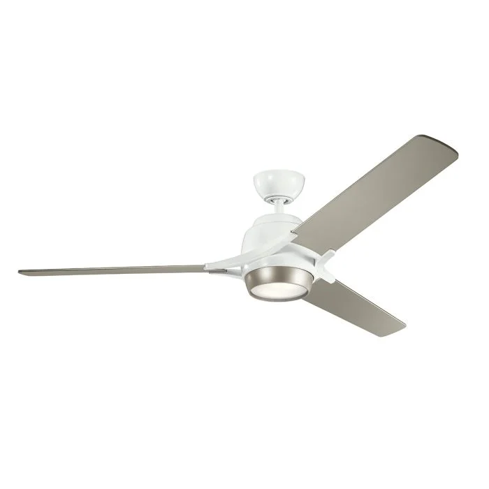 Zeus - 60in / 152cm Fan - Brushed Nickel and White - Image 2