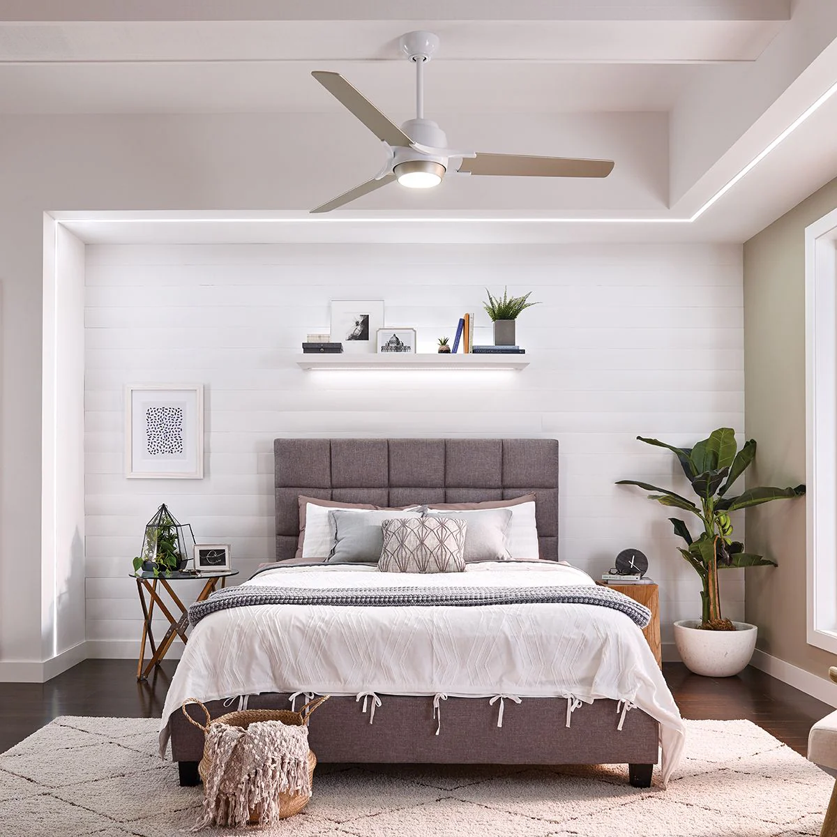 Zeus - 60in / 152cm Fan - Brushed Nickel and White - Image 8