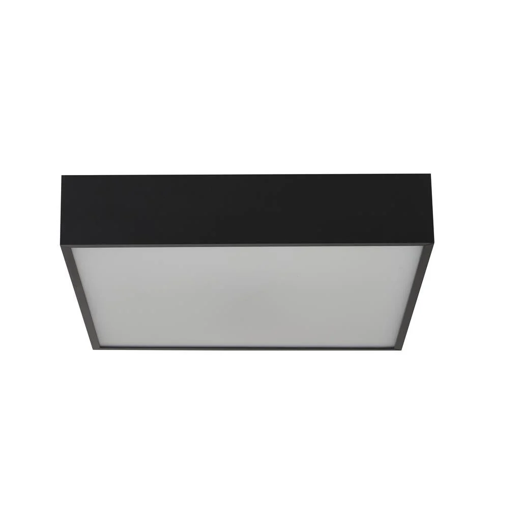 Zeus Bathroom Ceiling Light - White Metal/Black Metal & Opal IP44 - Image 5