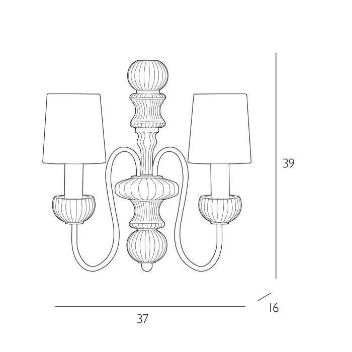 Zhivago 2 Light Wall Light Bespoke Bracket Only - Image 21