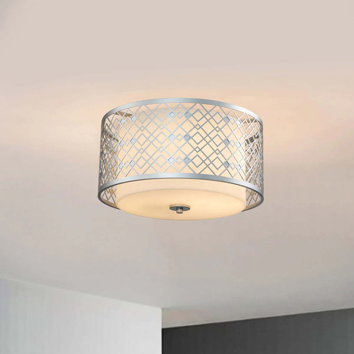 Ziggy 2lt Medium Flush - Lacquered Gold/ Lacquered Silver - Image 9