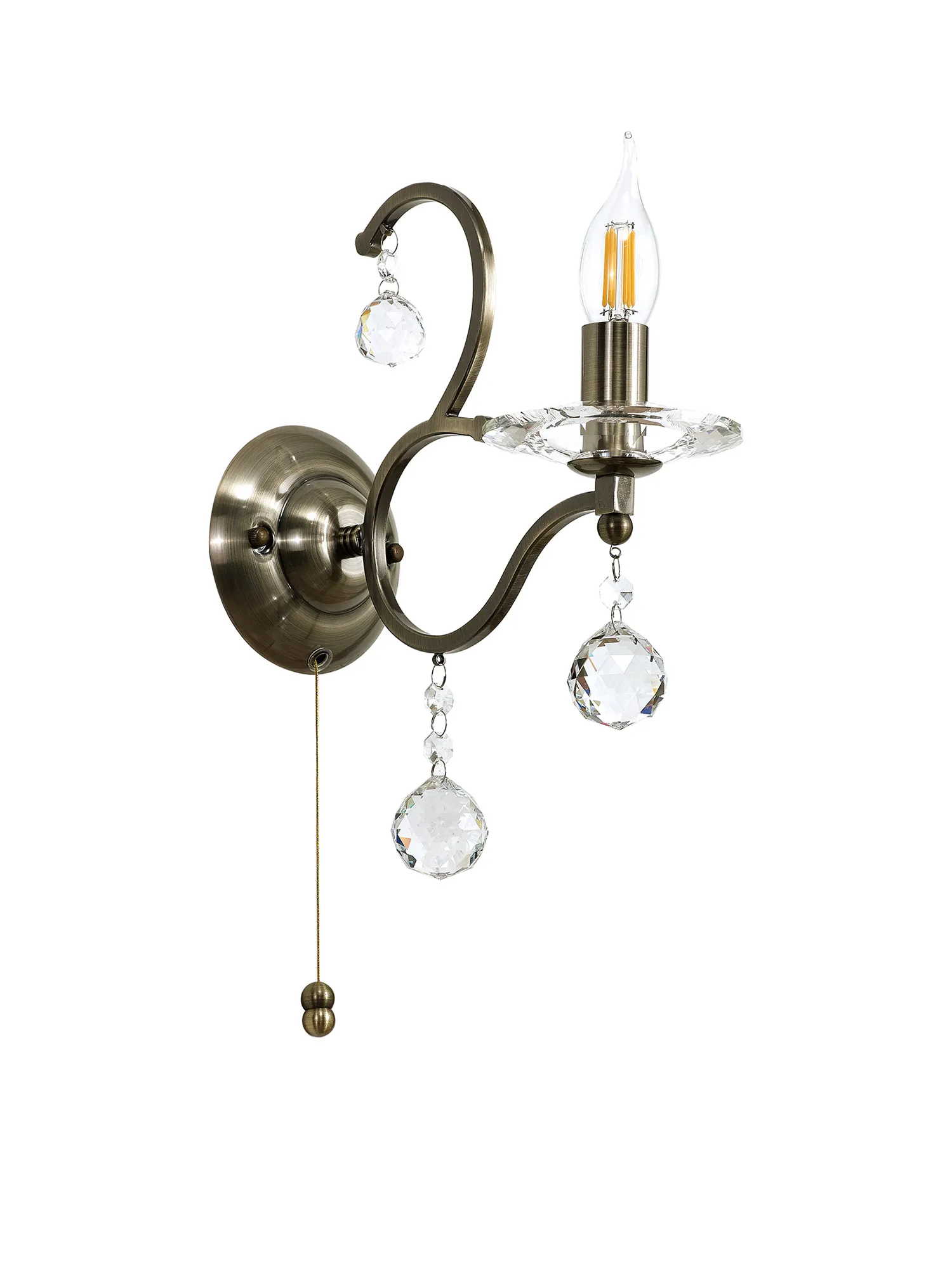 Zinta 1/2Lt Wall Lamp E14 Switched- Various Finishes - Image 10