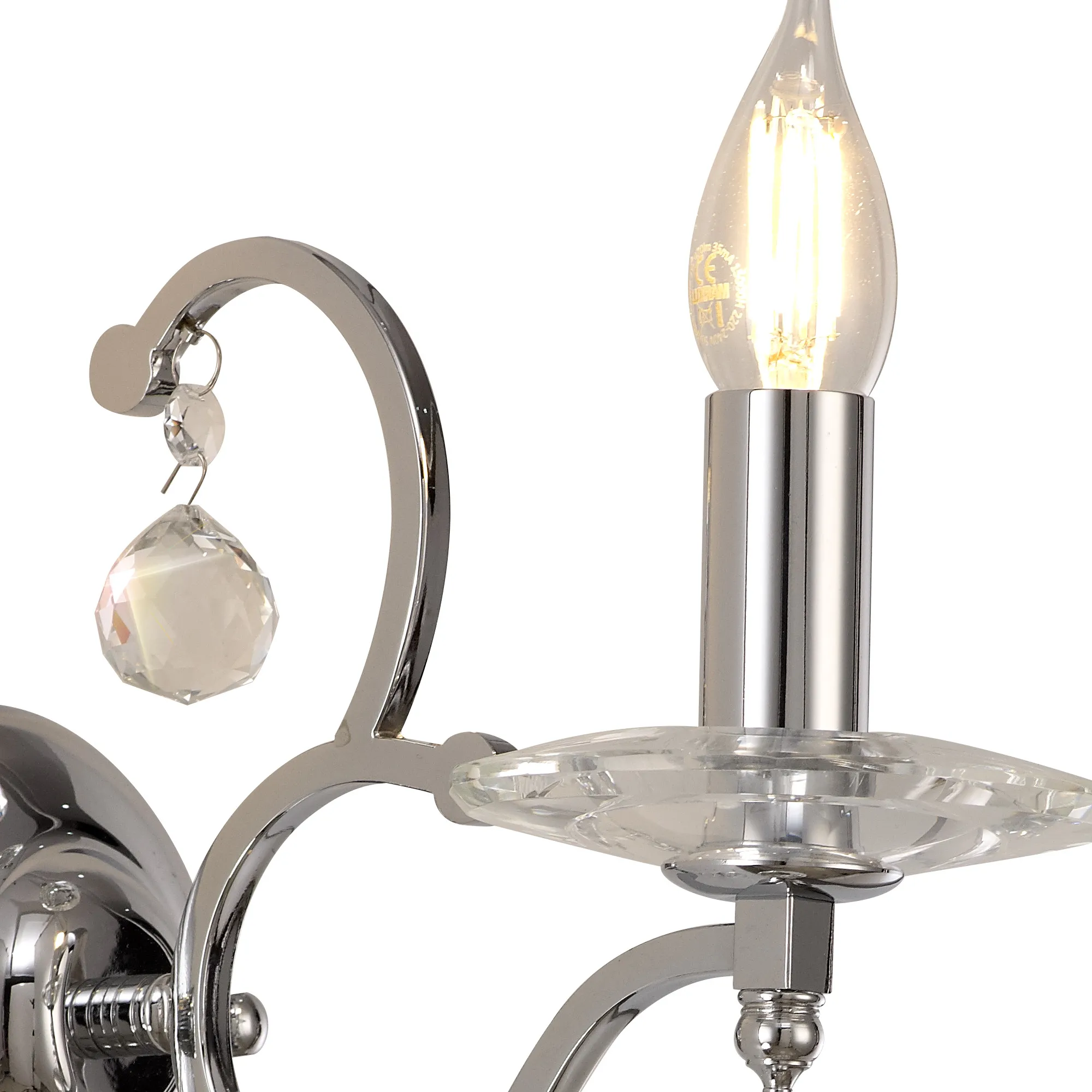Zinta 1/2Lt Wall Lamp E14 Switched- Various Finishes - Image 15