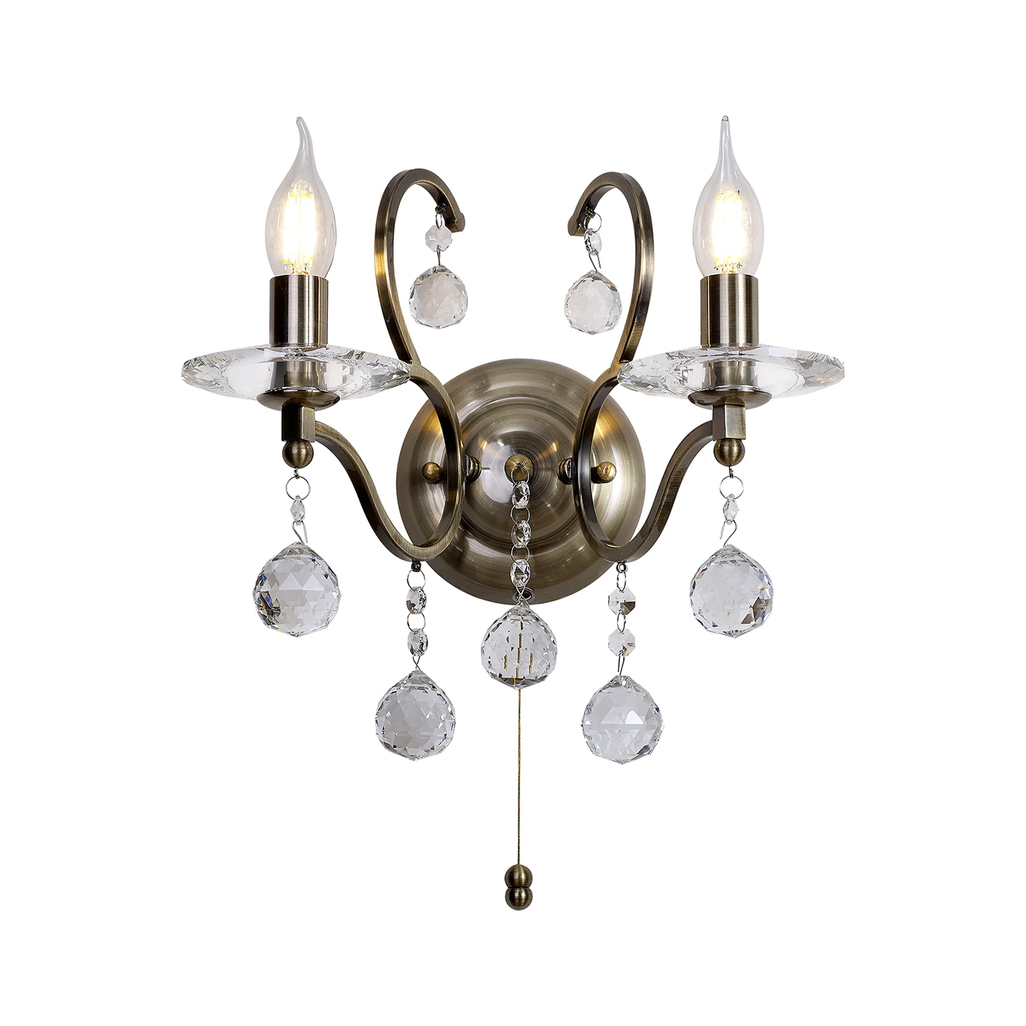 Zinta 1/2Lt Wall Lamp E14 Switched- Various Finishes - Image 2