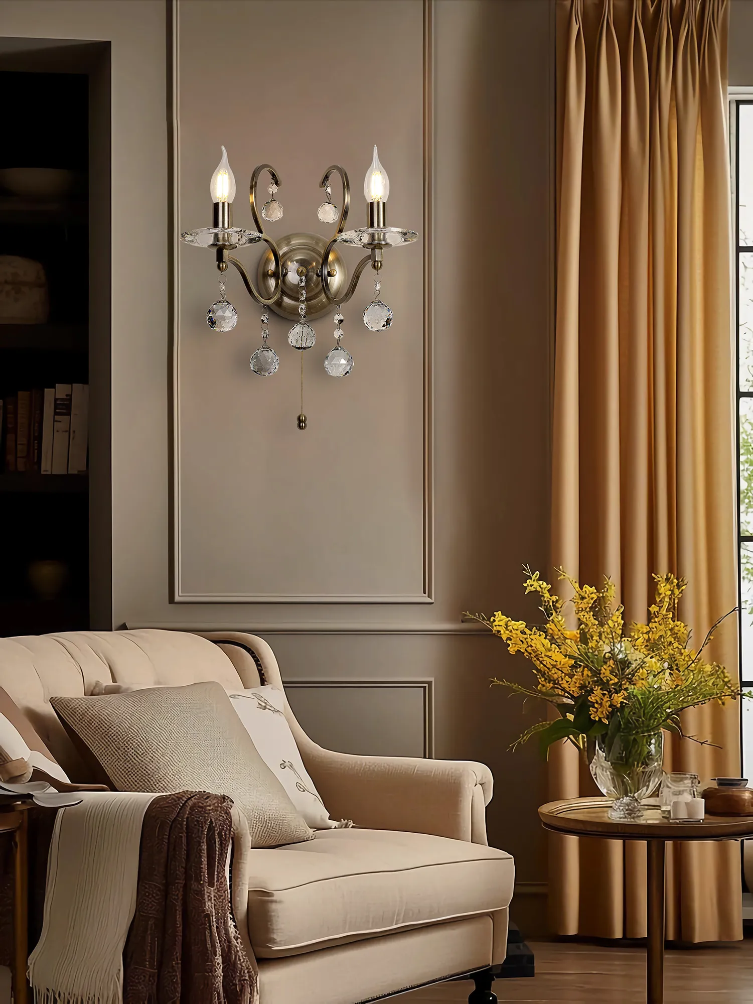 Zinta 1/2Lt Wall Lamp E14 Switched- Various Finishes - Image 39