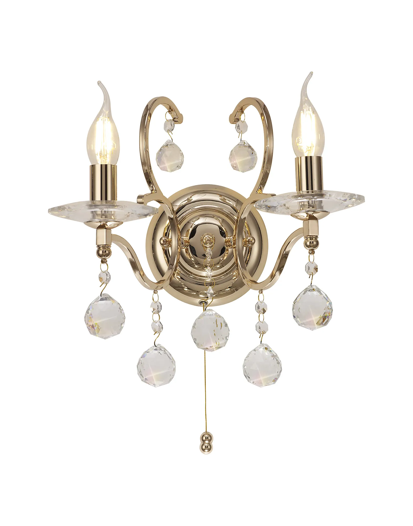Zinta 1/2Lt Wall Lamp E14 Switched- Various Finishes - Image 4
