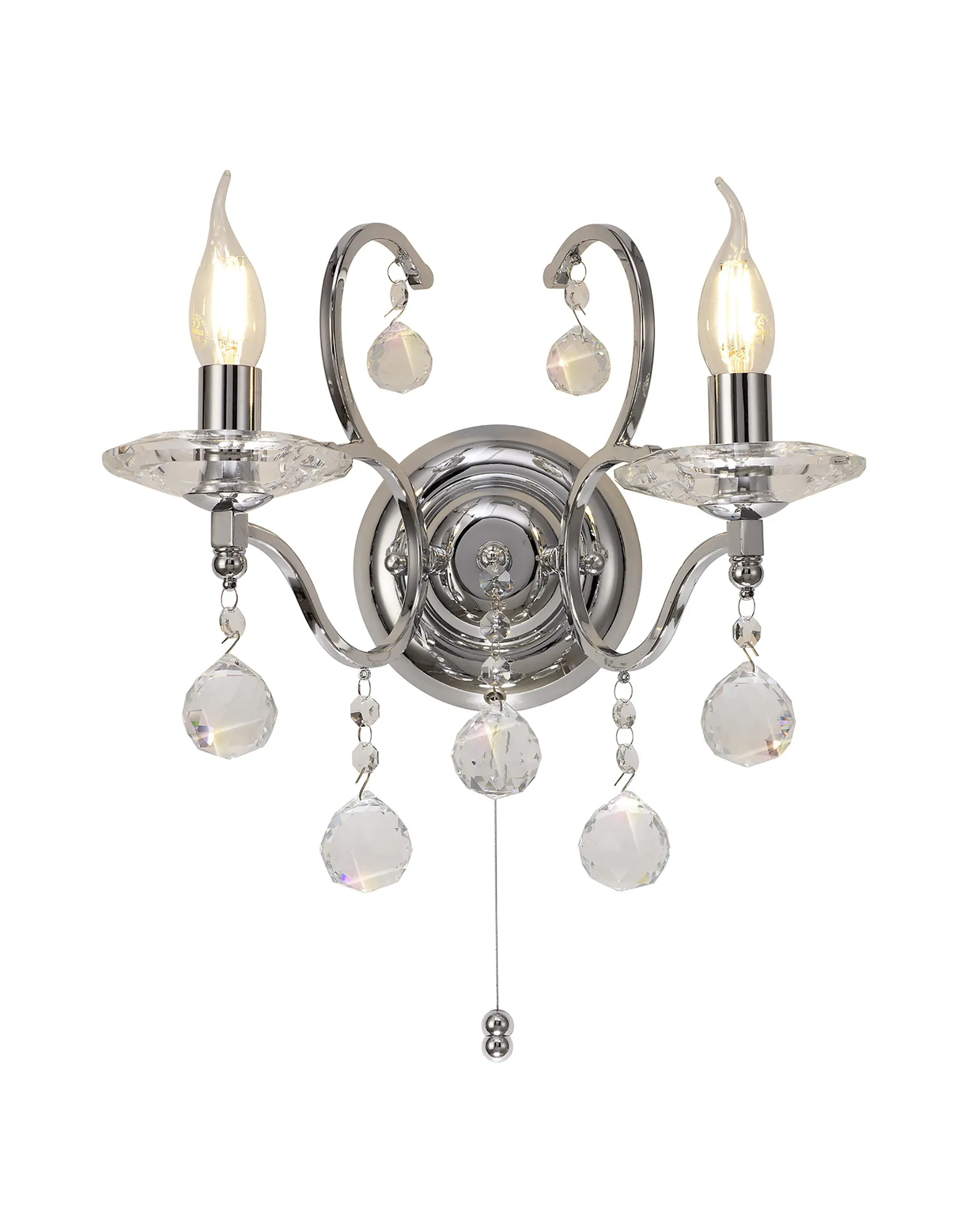 Zinta 1/2Lt Wall Lamp E14 Switched- Various Finishes - Image 6