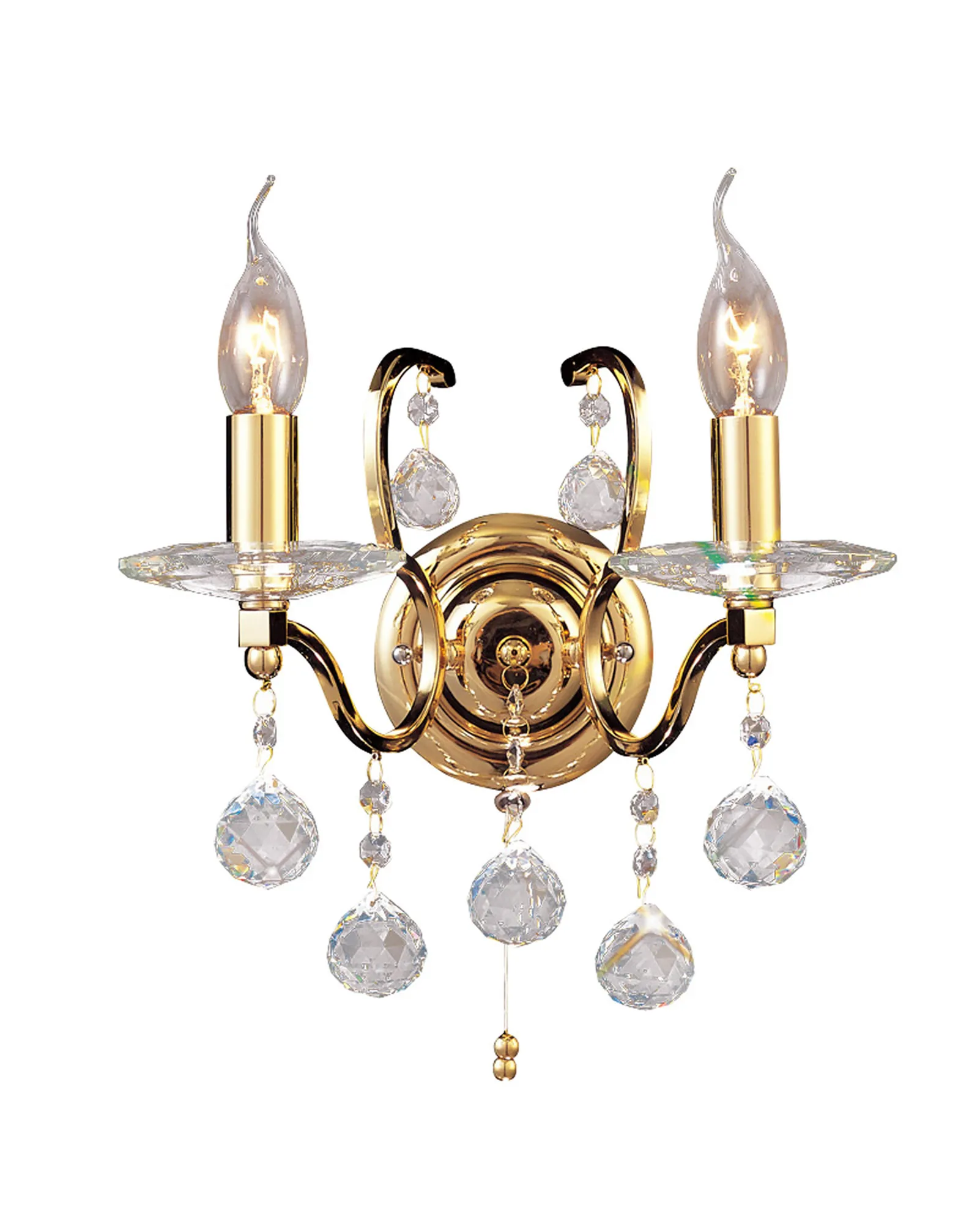 Zinta 1/2Lt Wall Lamp E14 Switched- Various Finishes - Image 7