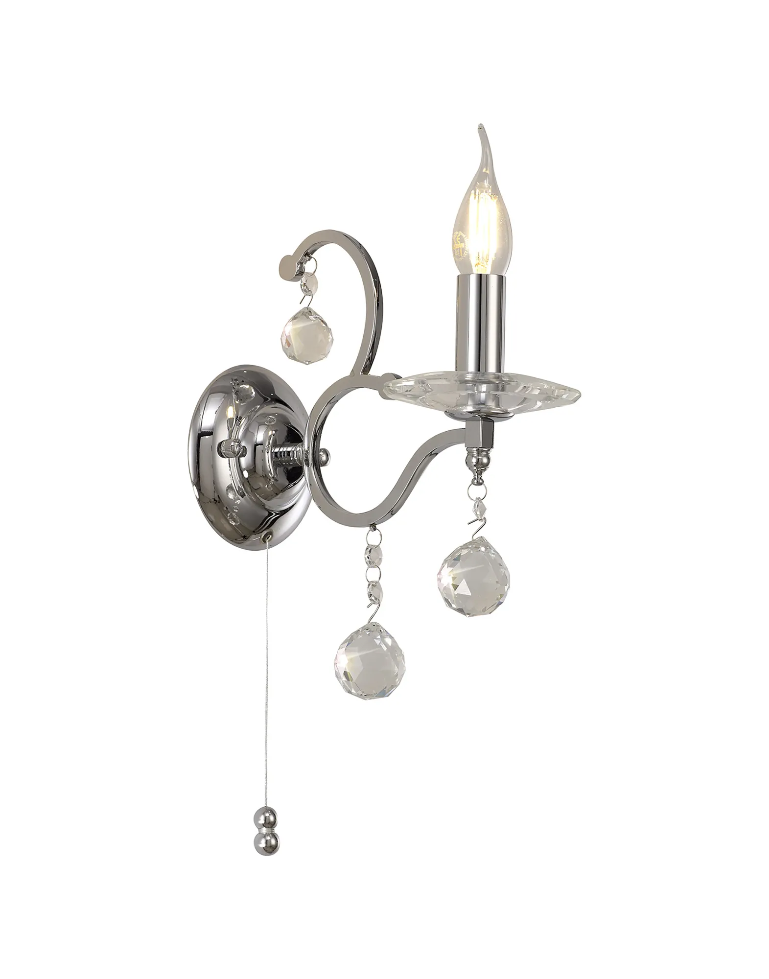 Zinta 1/2Lt Wall Lamp E14 Switched- Various Finishes - Image 9