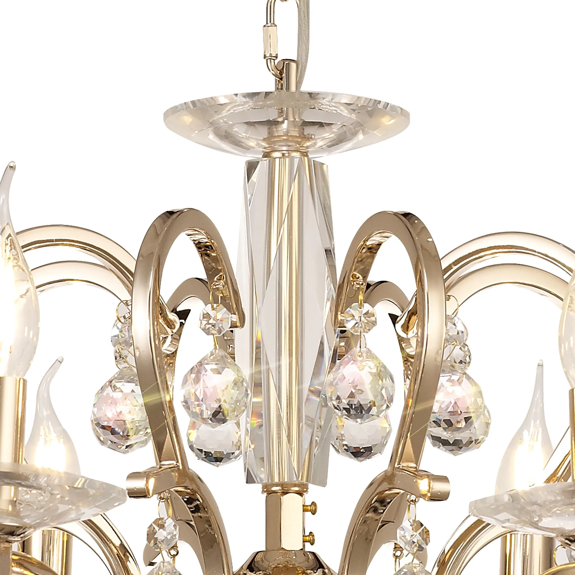 Zinta 8Lt Crystal Chandelier - Various Colours - Image 11