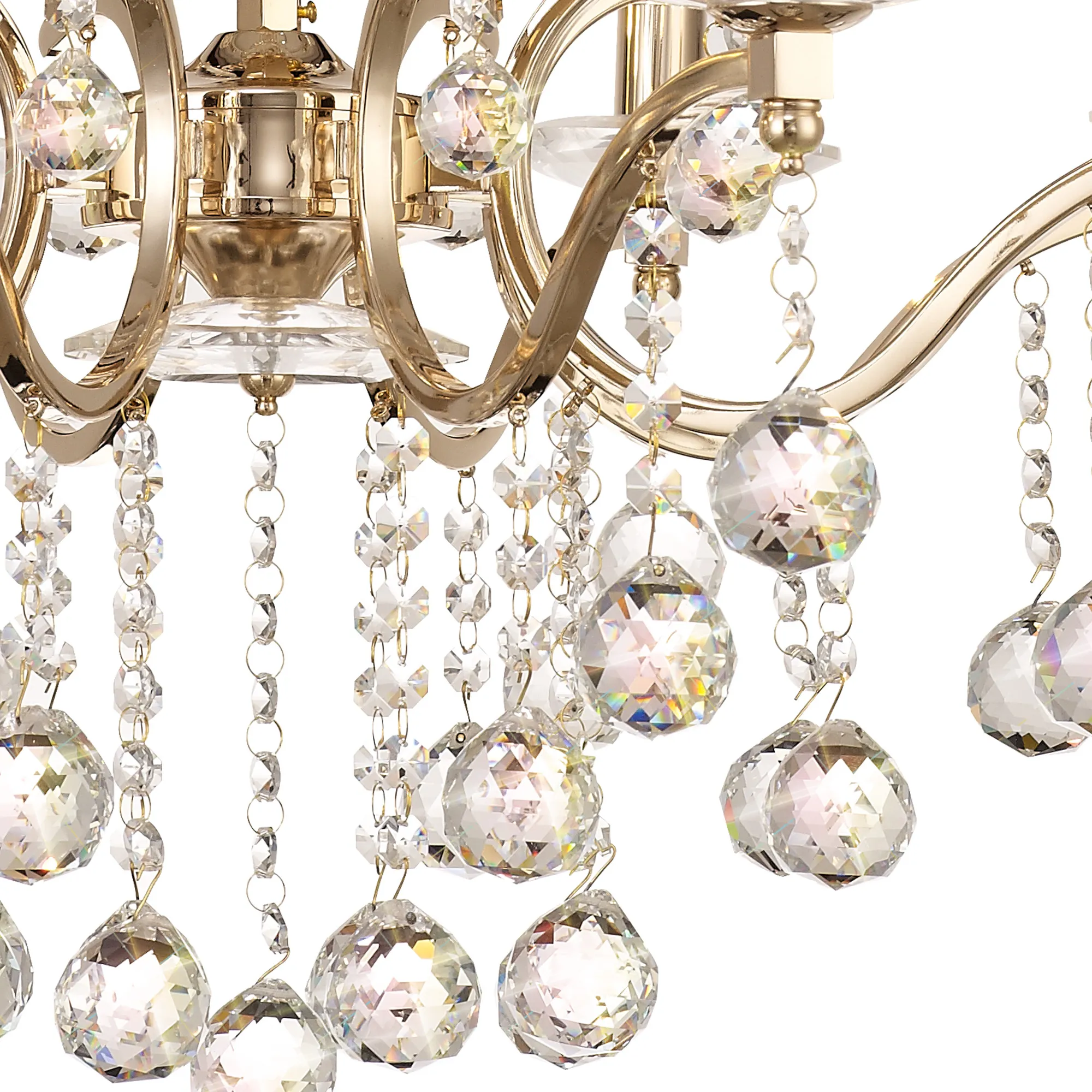 Zinta 8Lt Crystal Chandelier - Various Colours - Image 12