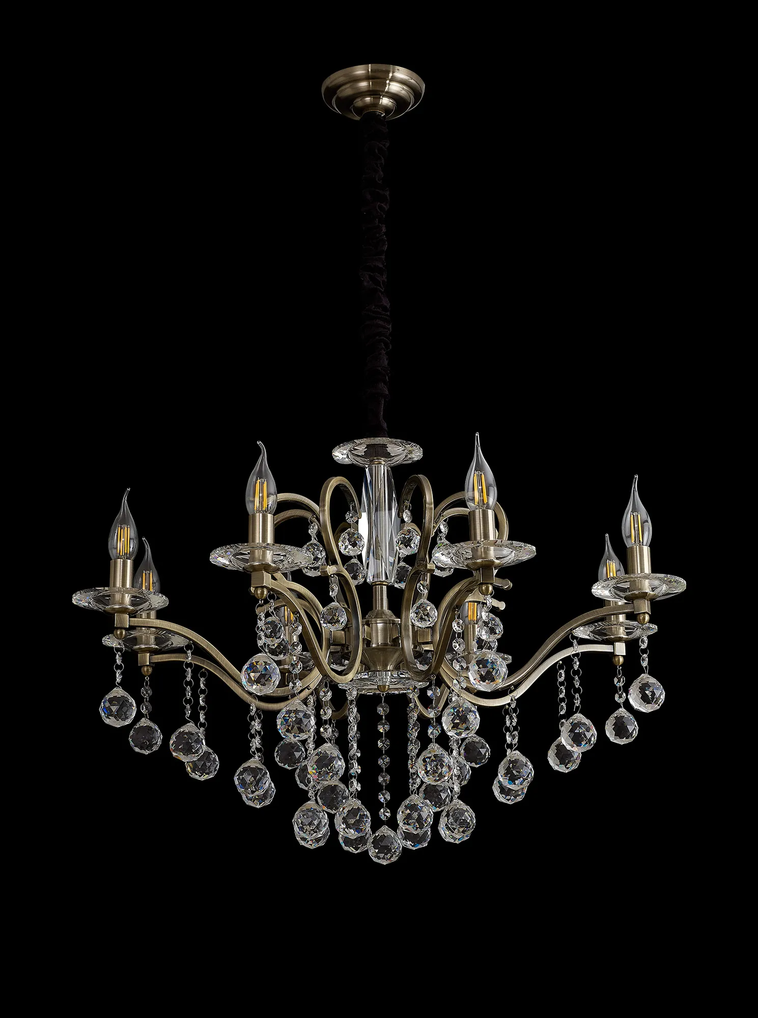 Zinta 8Lt Crystal Chandelier - Various Colours - Image 15